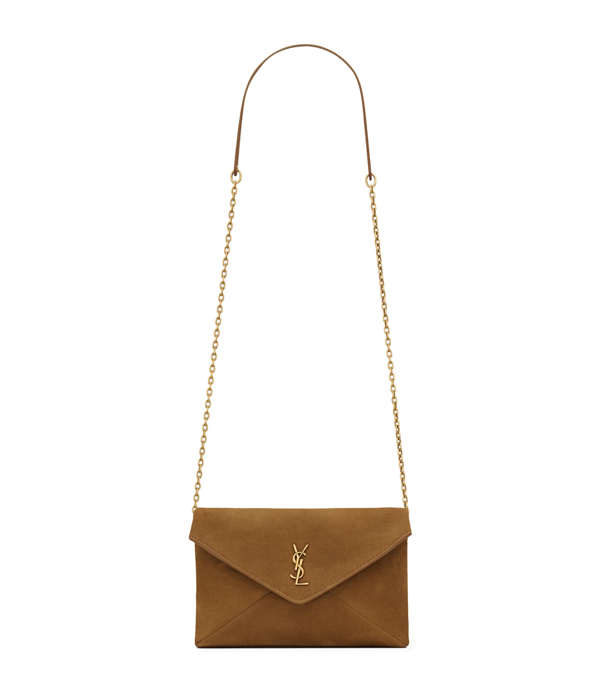 Saint Laurent Small Suede Cassandre Envelope Shoulder Bag Image 1