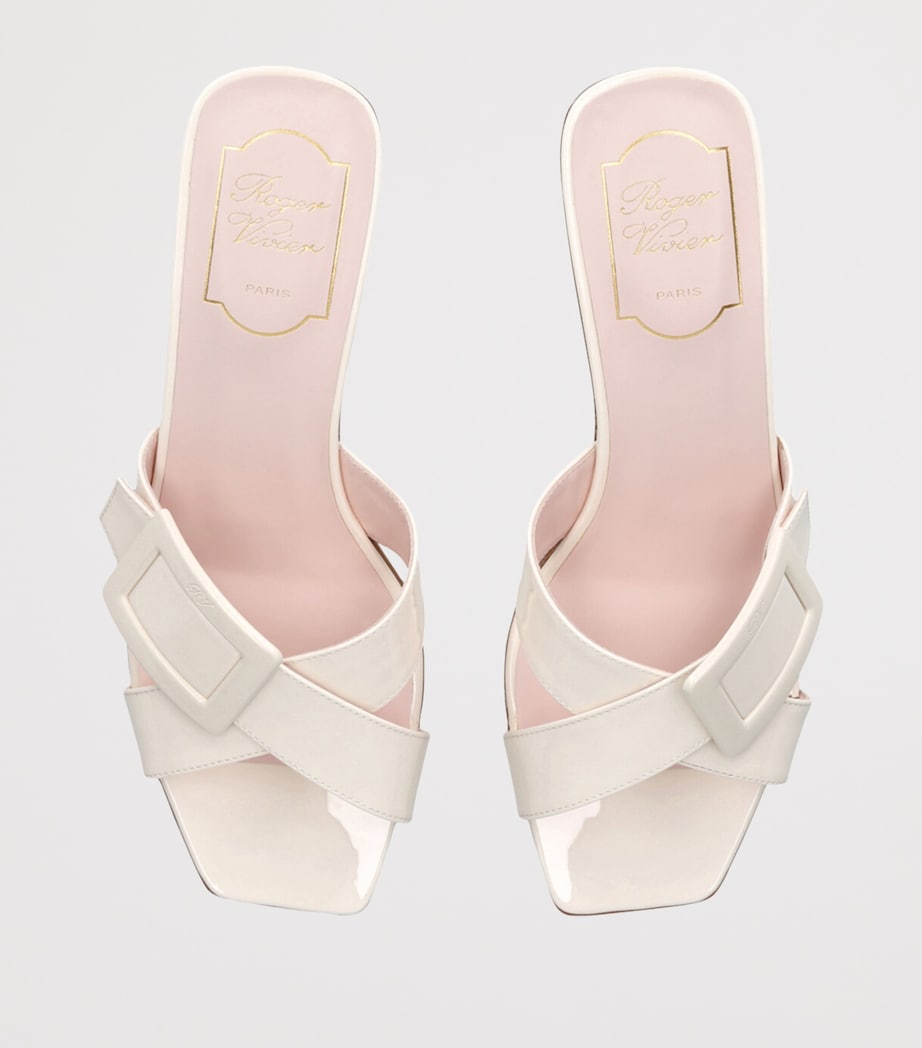 Roger Vivier Leather Belle Vivier Mules 45 Bone Image 4