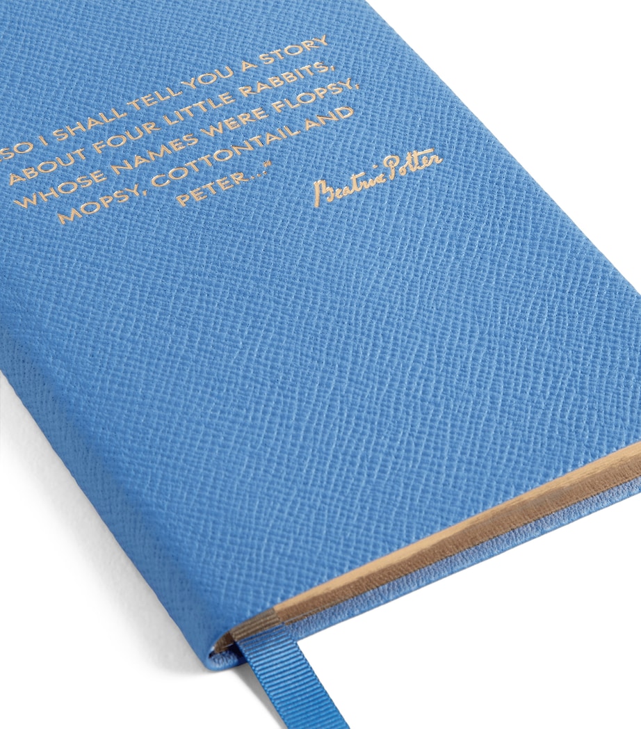 Smythson x Peter Rabbit Panama Leather Notebook Nile Blue Image 4