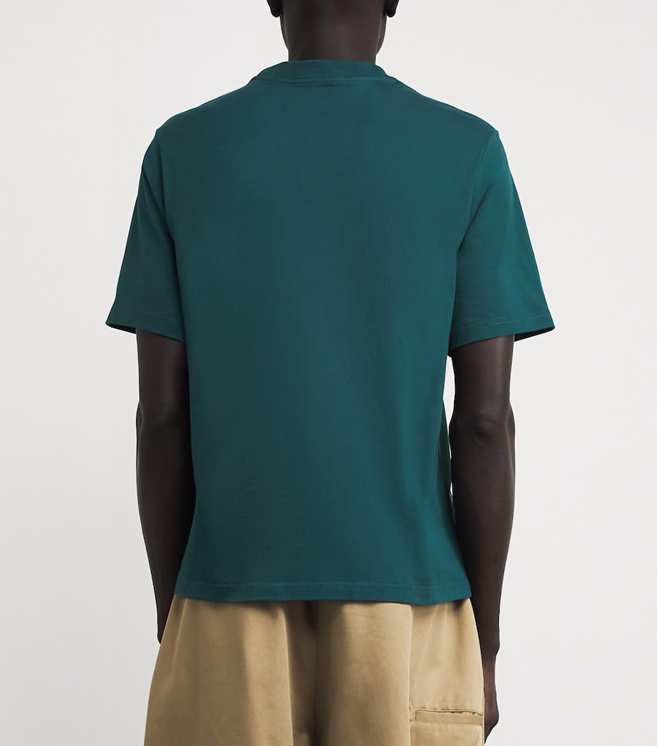 Cotton Embroidered Club T-Shirt 5EV-JACQ CLB DRK GRE Image 4