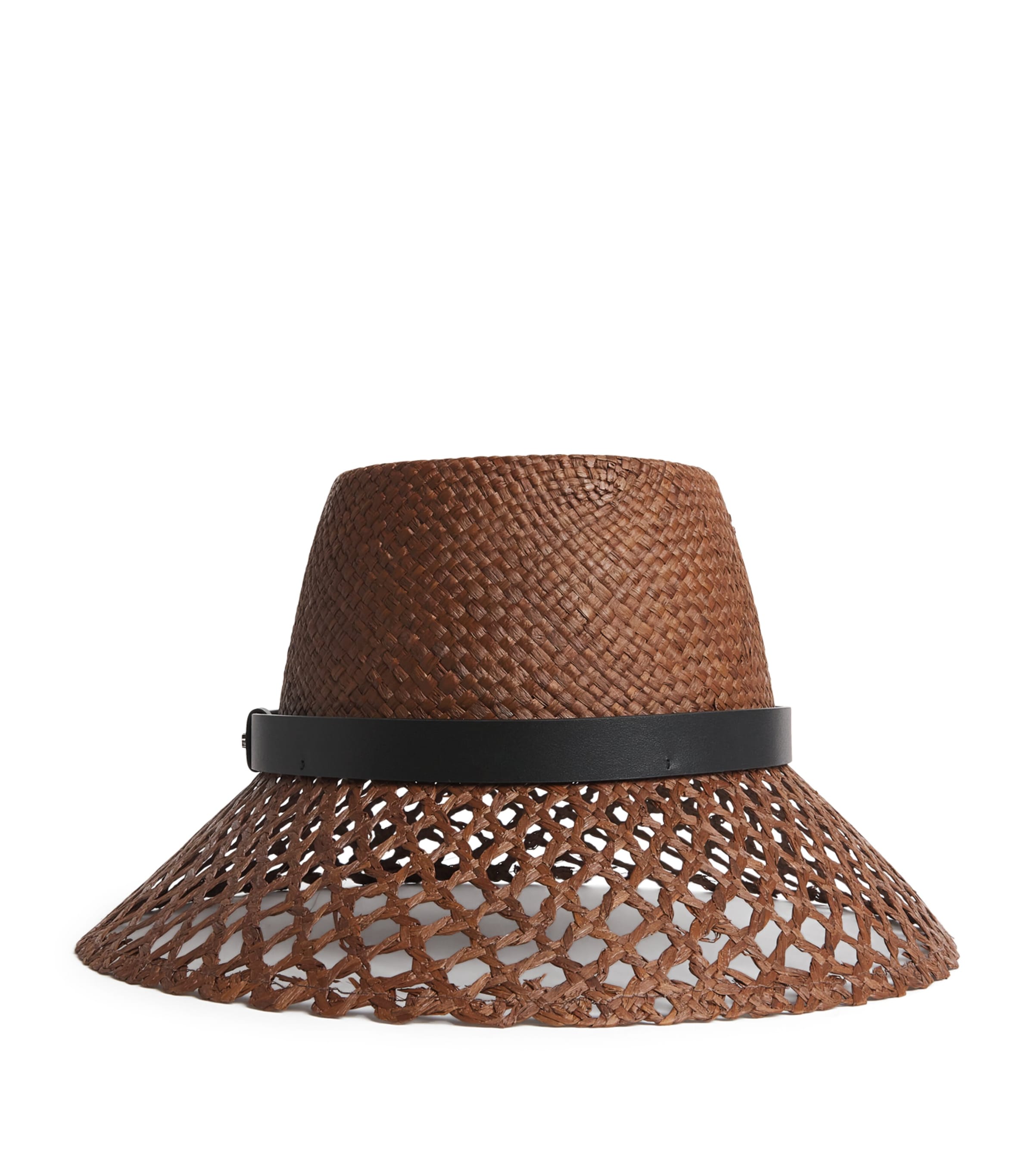 Weekend Max Mara Perforated Raffia Hat | Harrods US