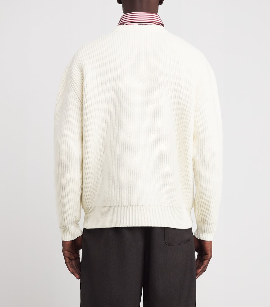 Merino Ribbed Groom Sweater OW / OFF WHITE Image 4