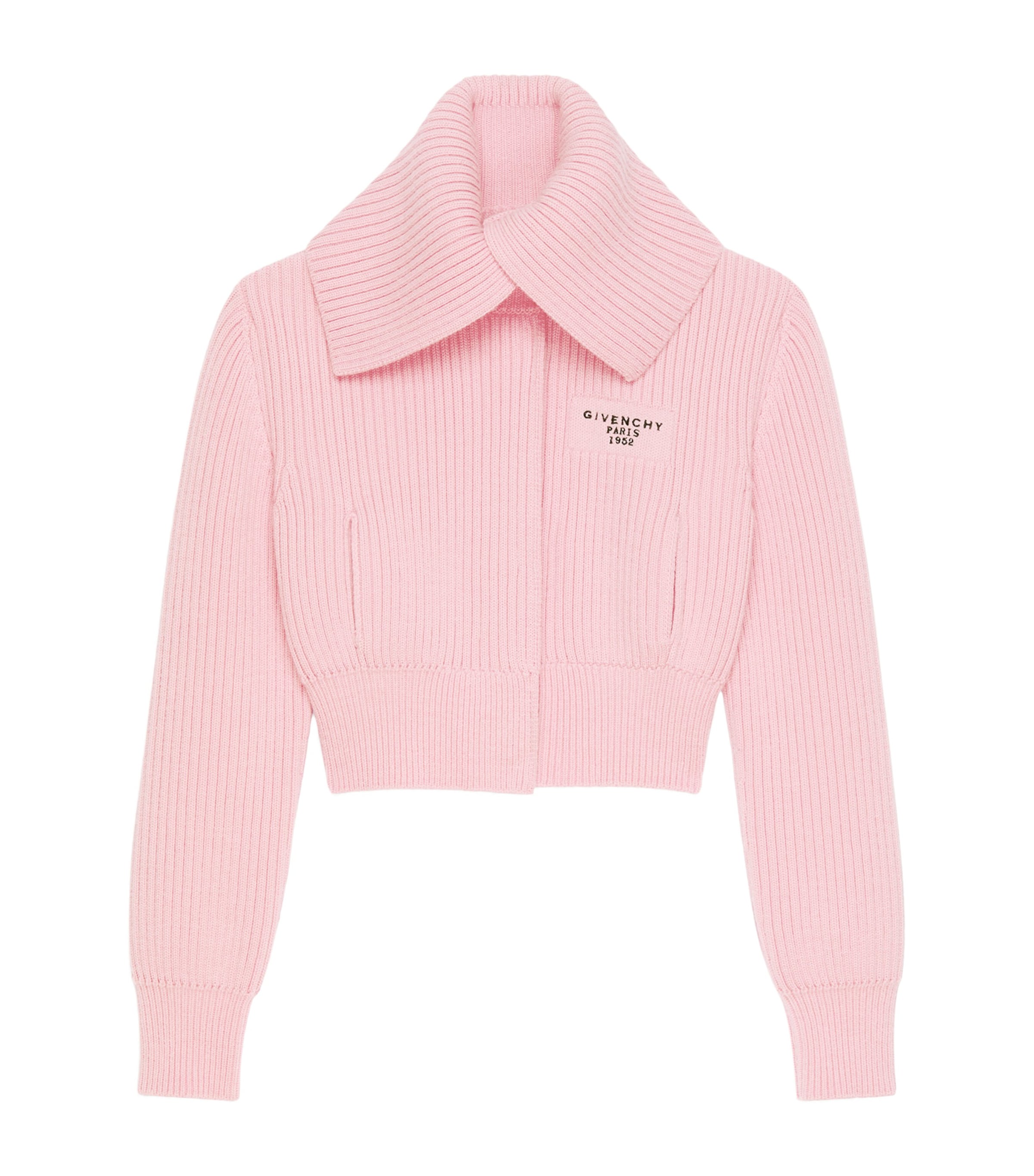 Wool-Blend Logo Cardigan LIGHT PINK Image 1