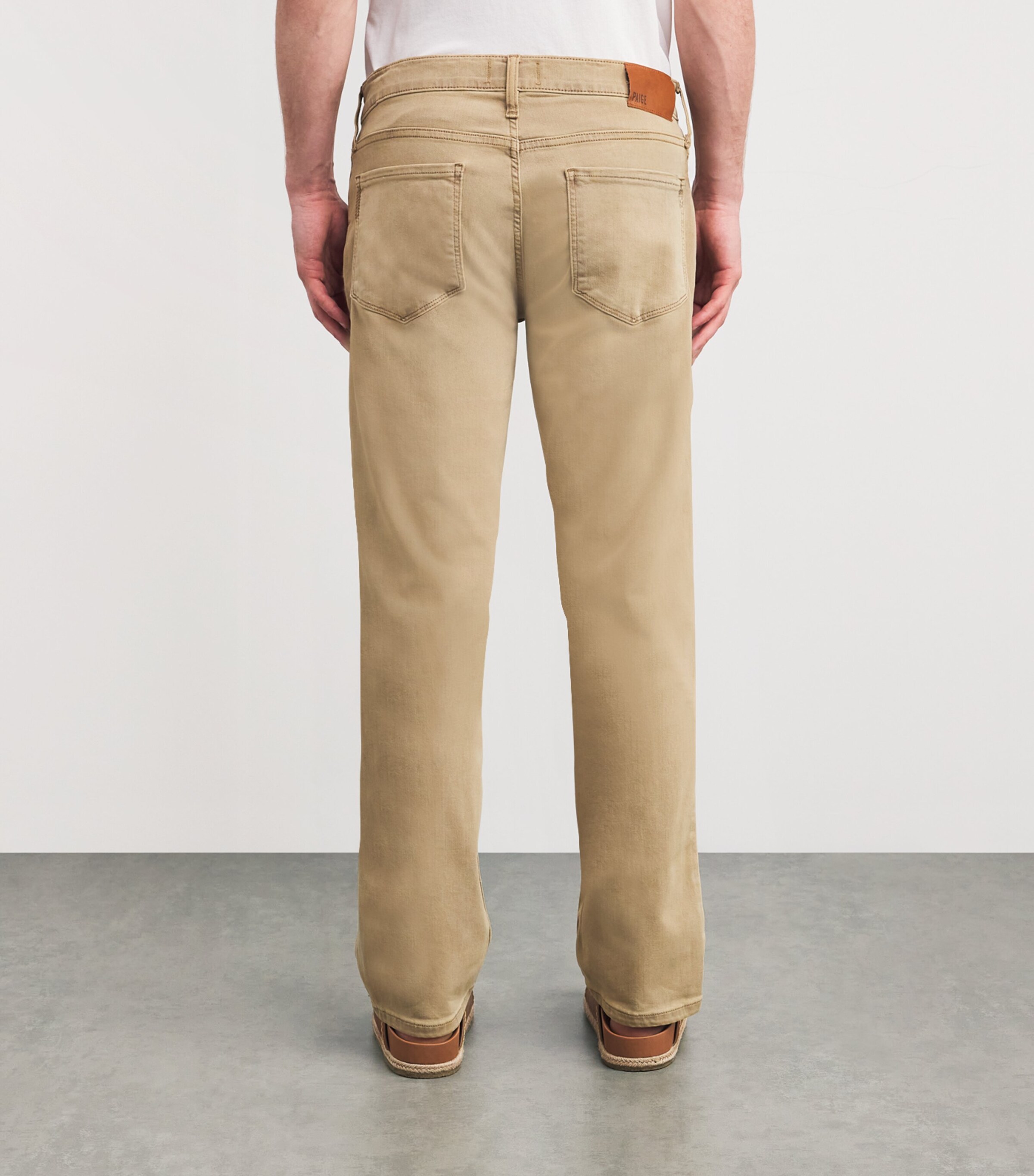 PAIGE Mens Normandie Straight Jeans Vintage Light Oak Image 4