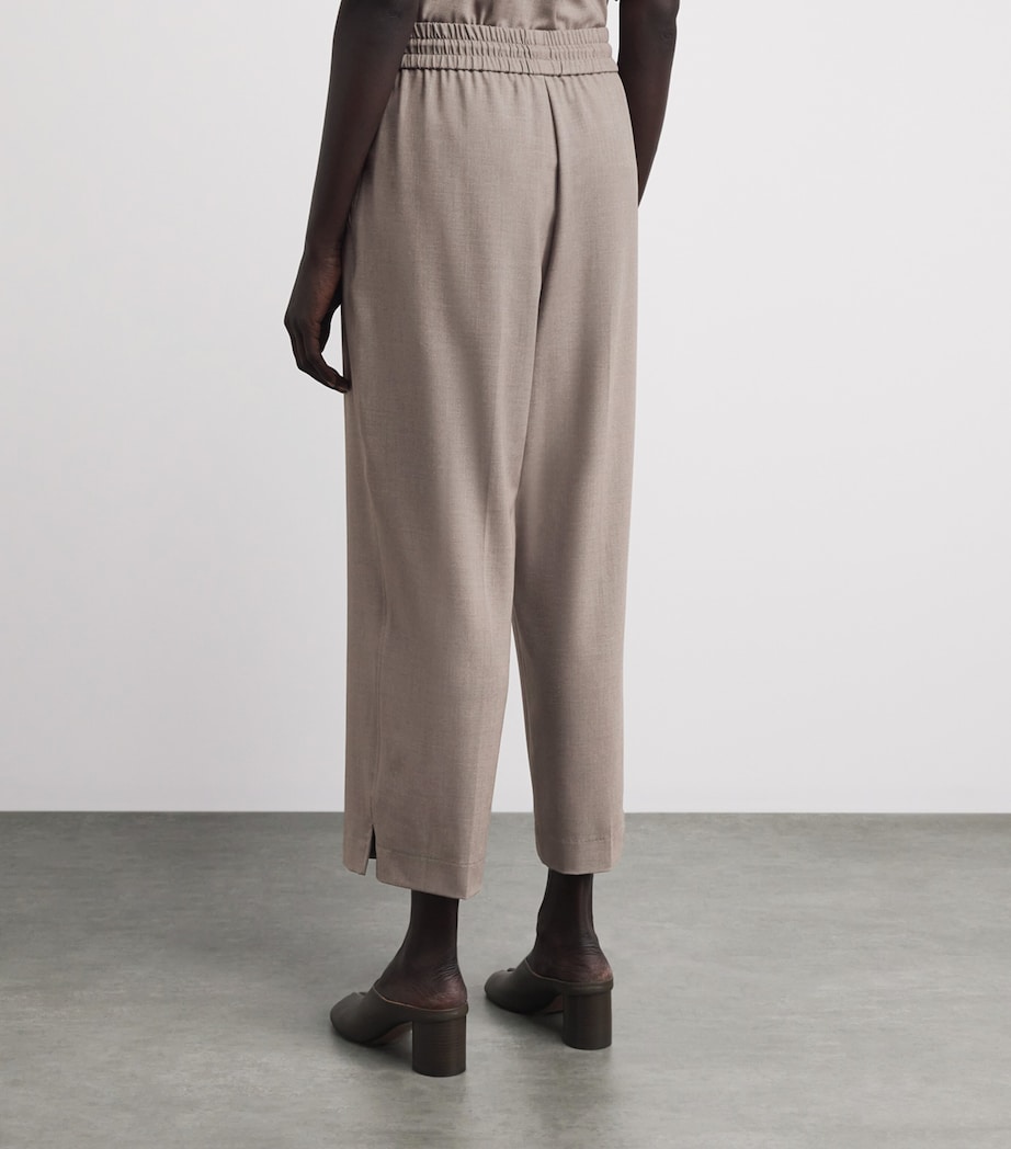 CAMILLA AND MARC Womens Cropped Vector Trousers Mocha Image 5