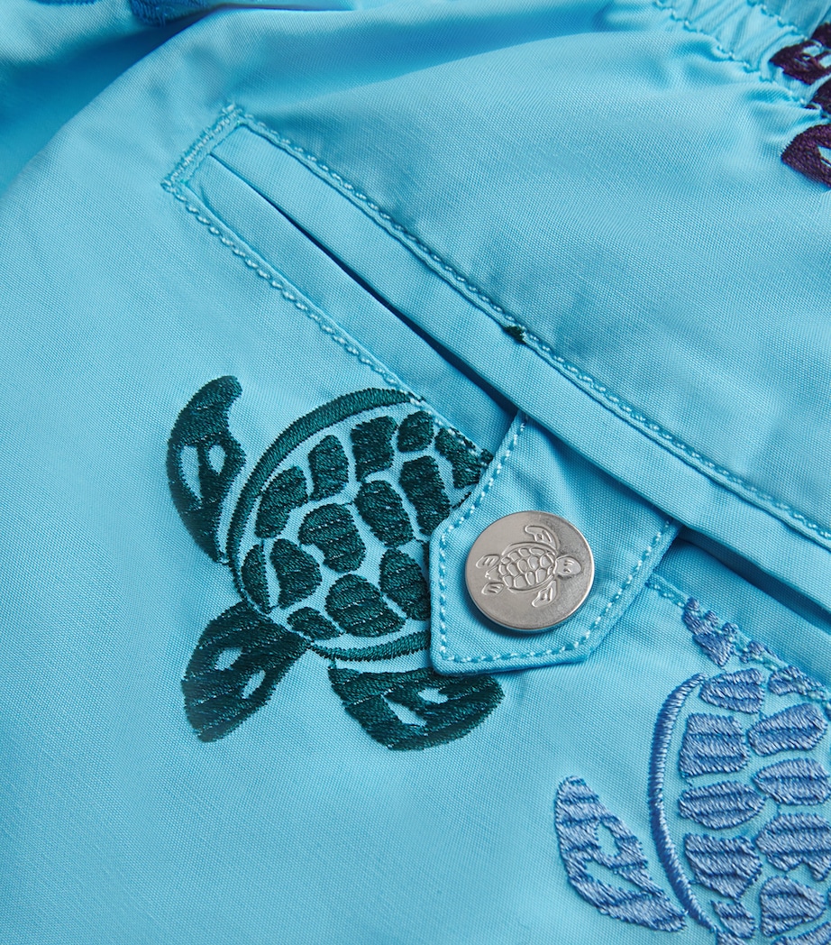 Turtle Embroidered Mistral Swim Shorts 600 SANTORIN Image 5
