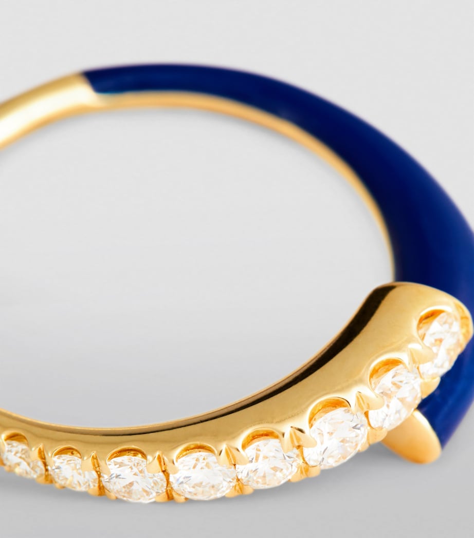 Yellow Gold, Diamond and Enamel Lola Ring YELLOW GOLD Image 6