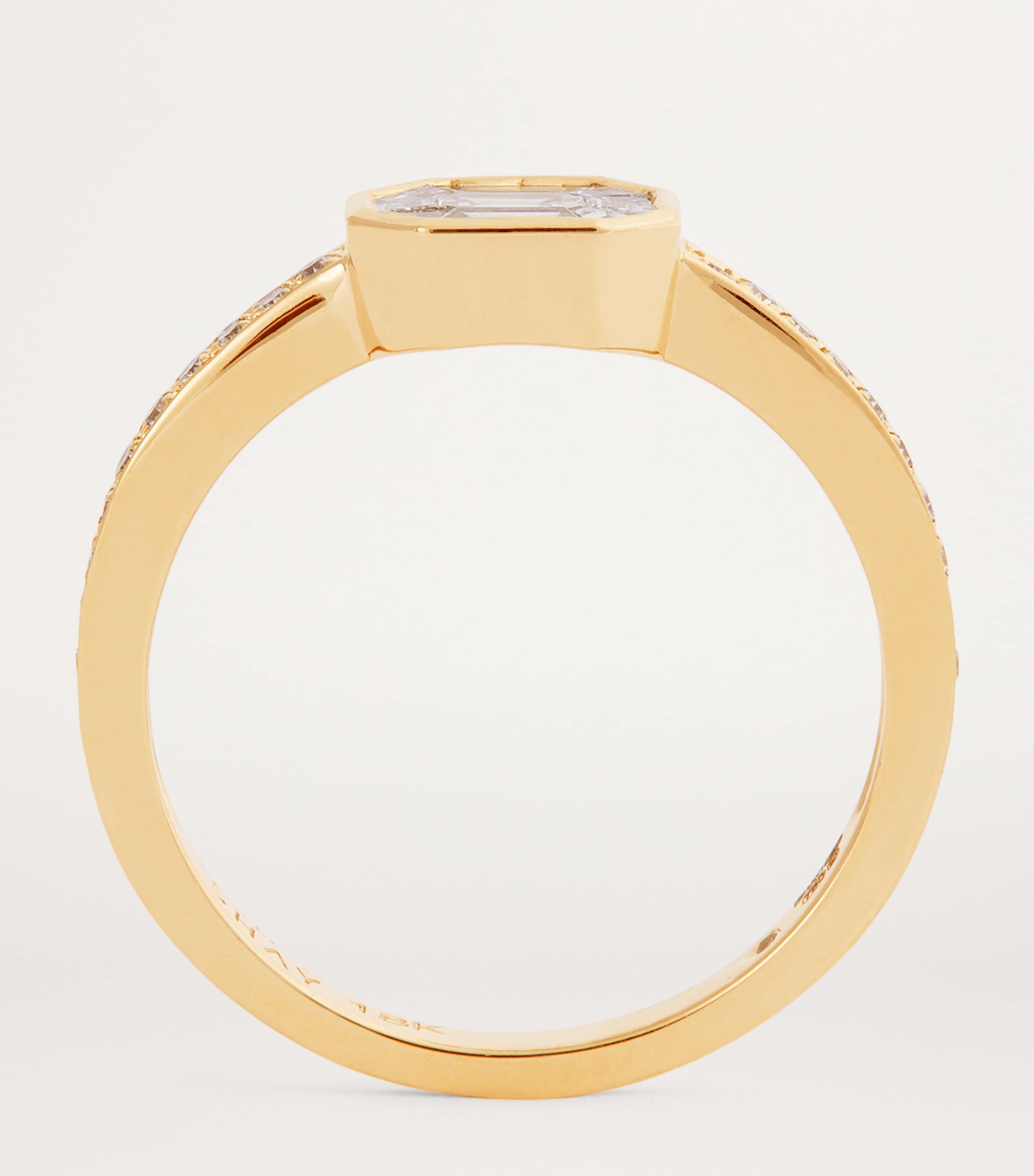 Yellow Gold and Diamond Illusion Ring YELLOW GOLD Image 3