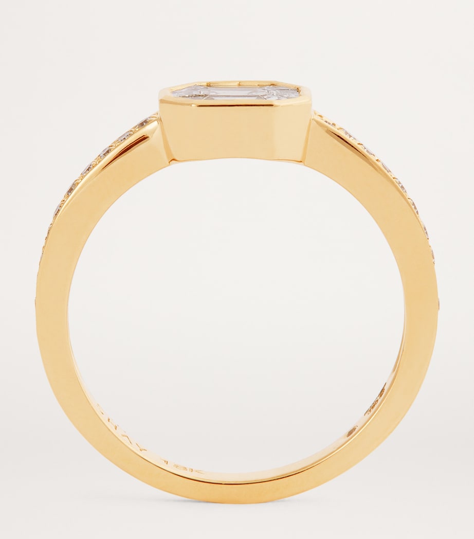 Yellow Gold and Diamond Illusion Ring YELLOW GOLD Image 3