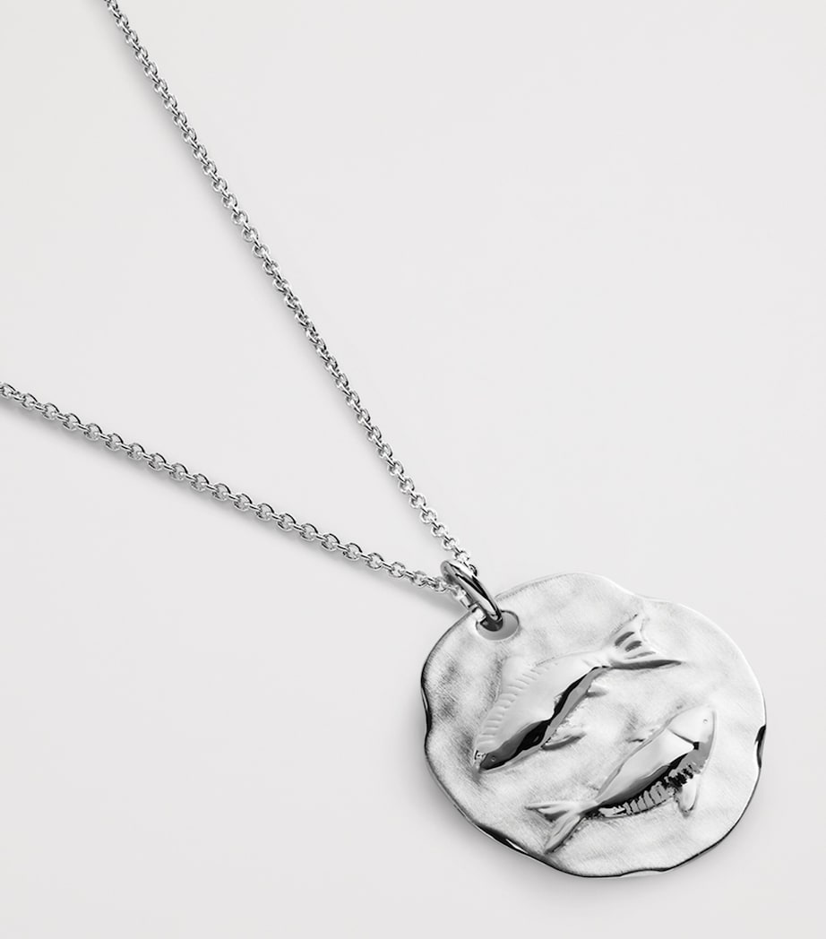 Monica Vinader Sterling Silver Pisces Zodiac Necklace Sterling Silver Image 2