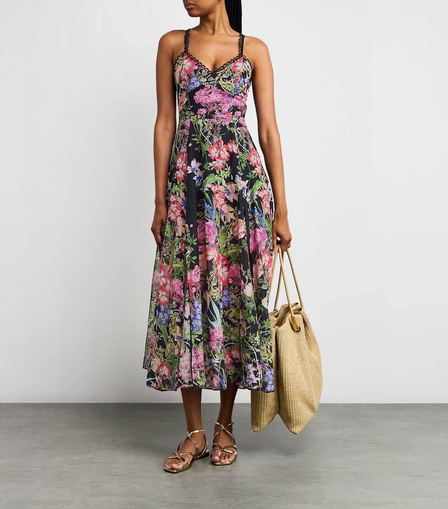 Floral Iraso Midi Dress BLACK BOTANICAL Image 2