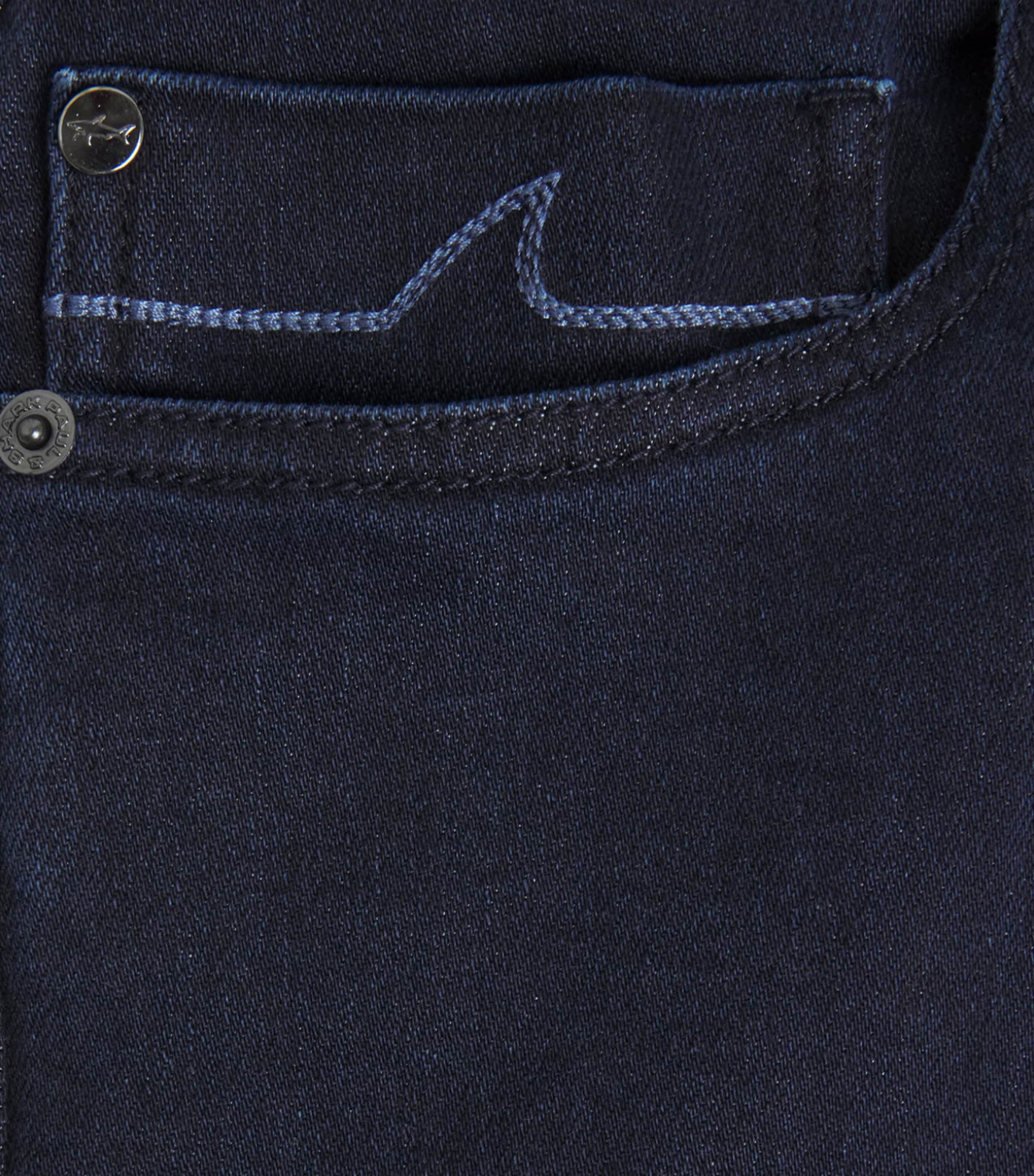 Paul & Shark Mens Overdyed Straight Jeans Blu Scuro Jeans Image 6