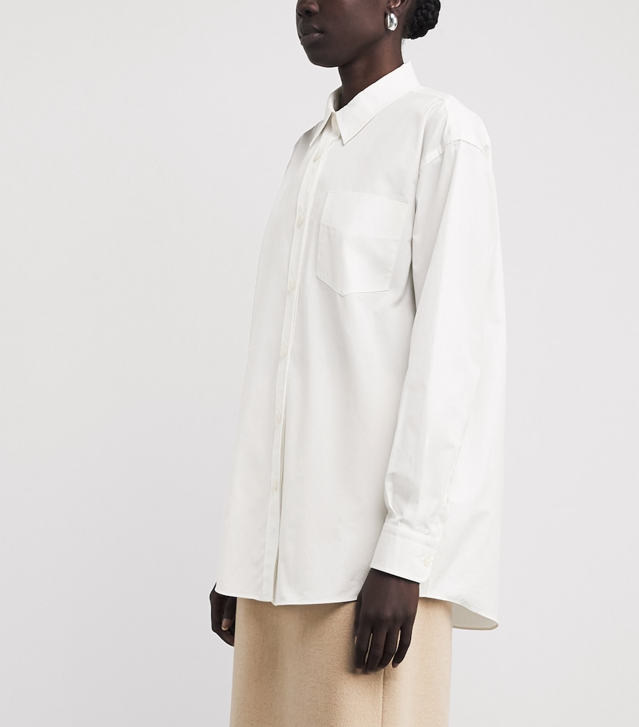 Cotton Oversized Shirt WHITE Image 3