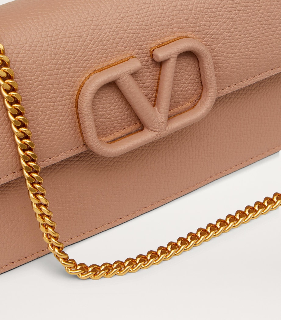 Leather VLogo Signature Chain Wallet GF9 Image 8