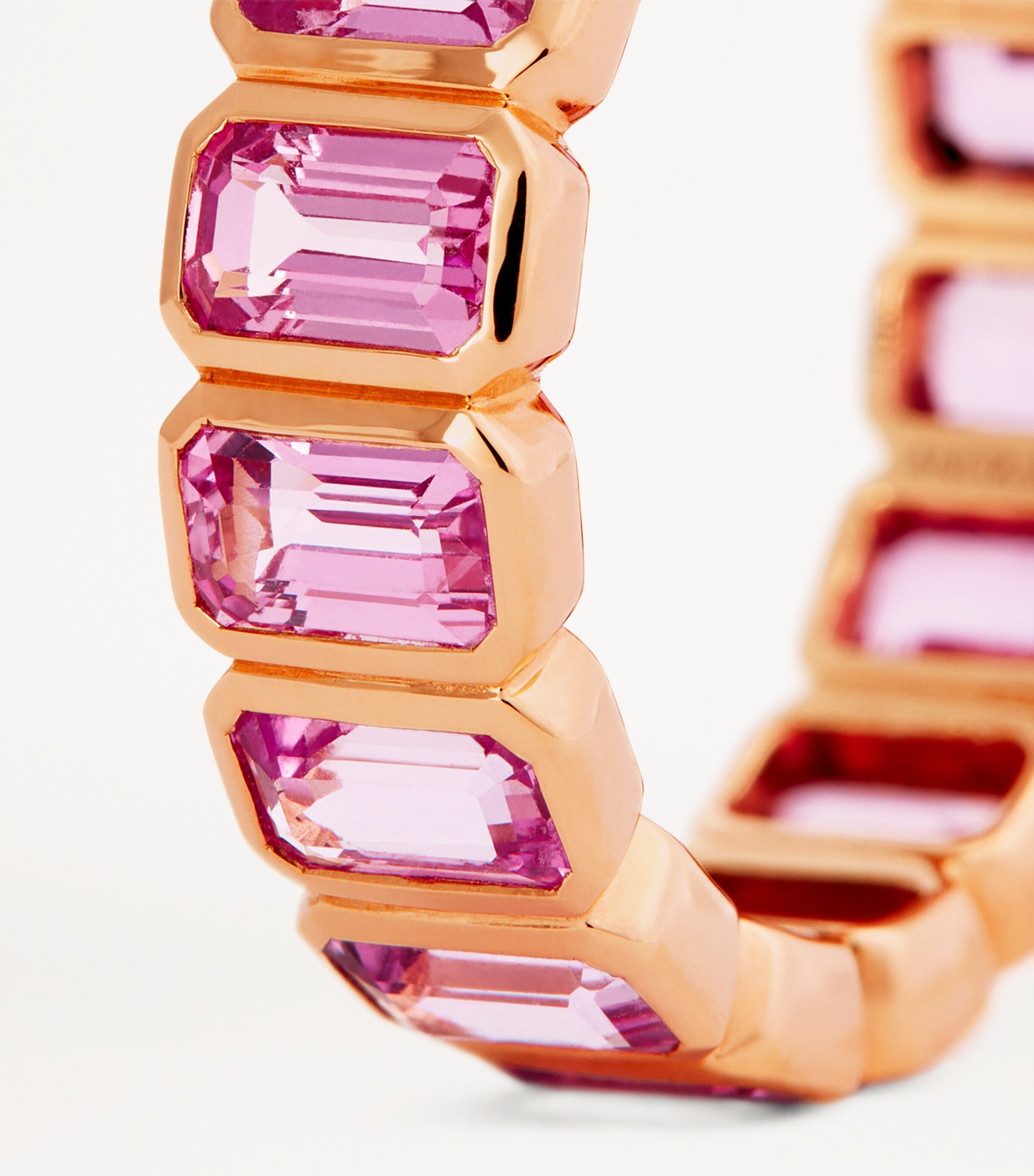 Rose Gold and Pink Sapphire Bezel Ring ROSE GOLD Image 5