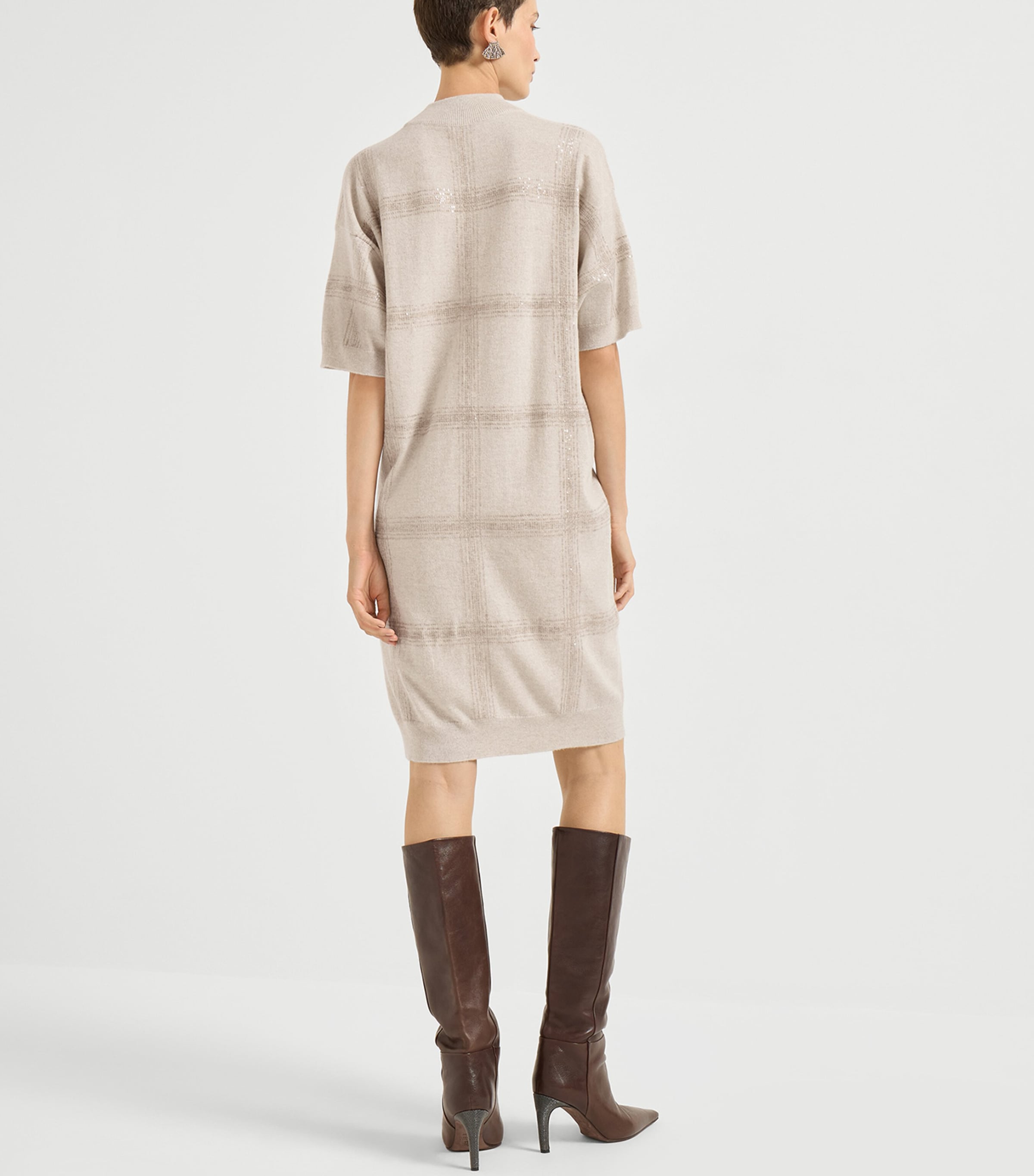 Embroidered Knitted Dress C9731 Image 3