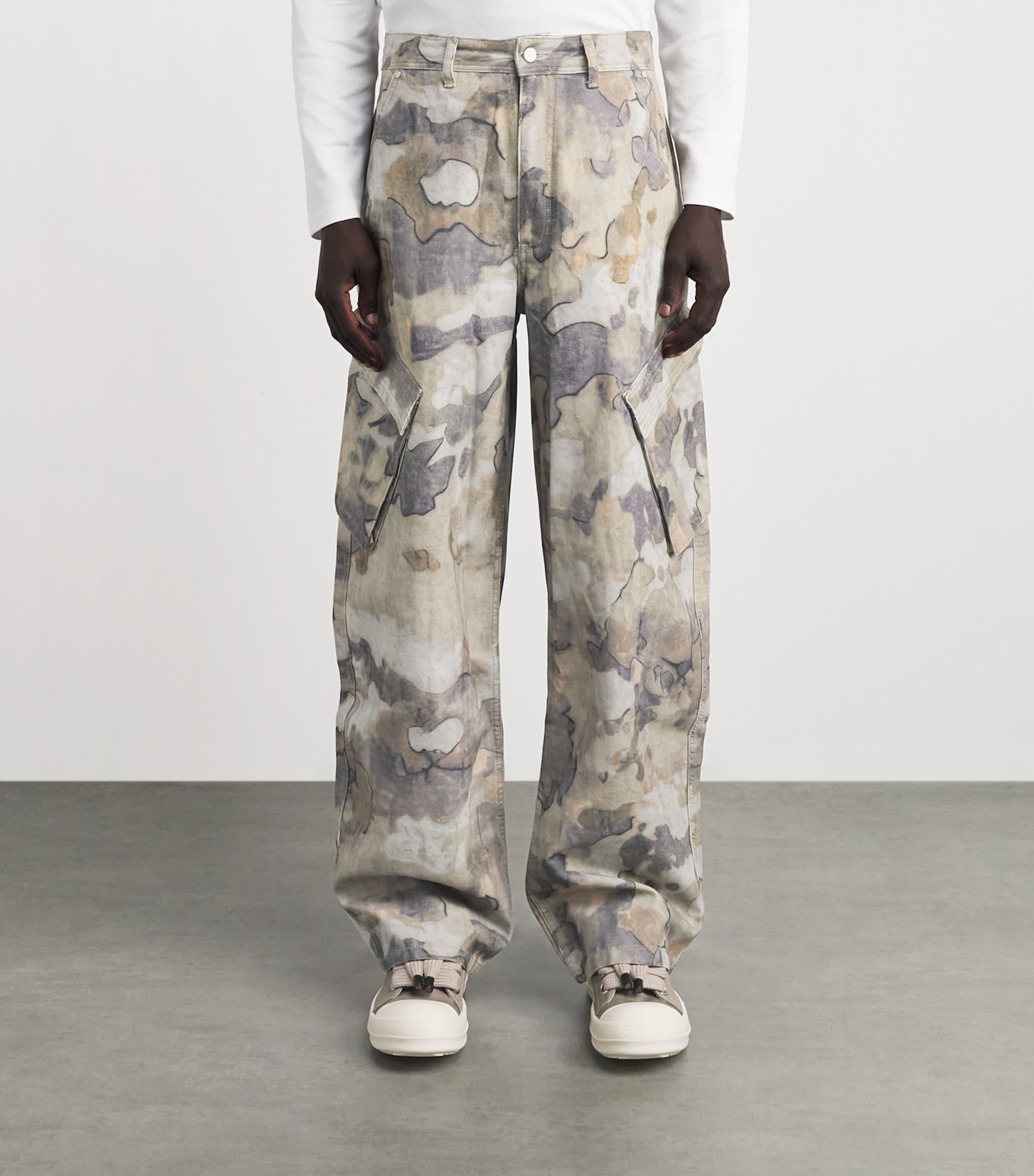 Represent Mens Camouflage Cargo Trousers Riot Camo Image 4