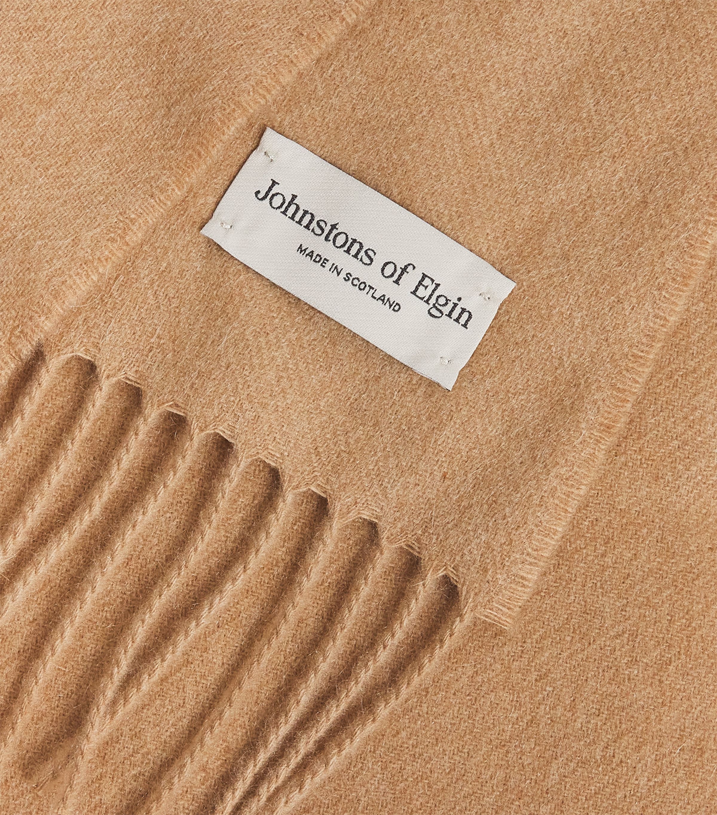 Johnstons Of Elgin Brown Cashmere Fringe Scarf | Harrods US