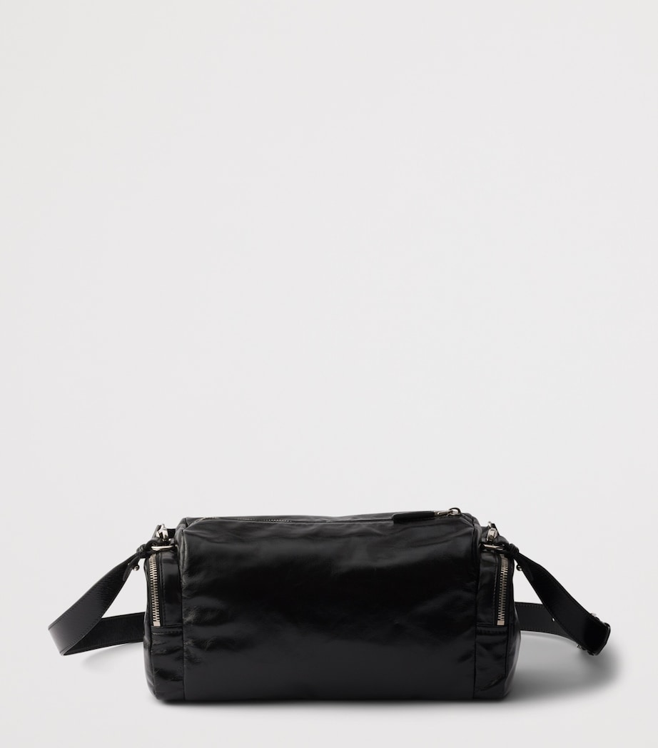 Prada Leather Rectangle Cross-Body Bag Black Image 4
