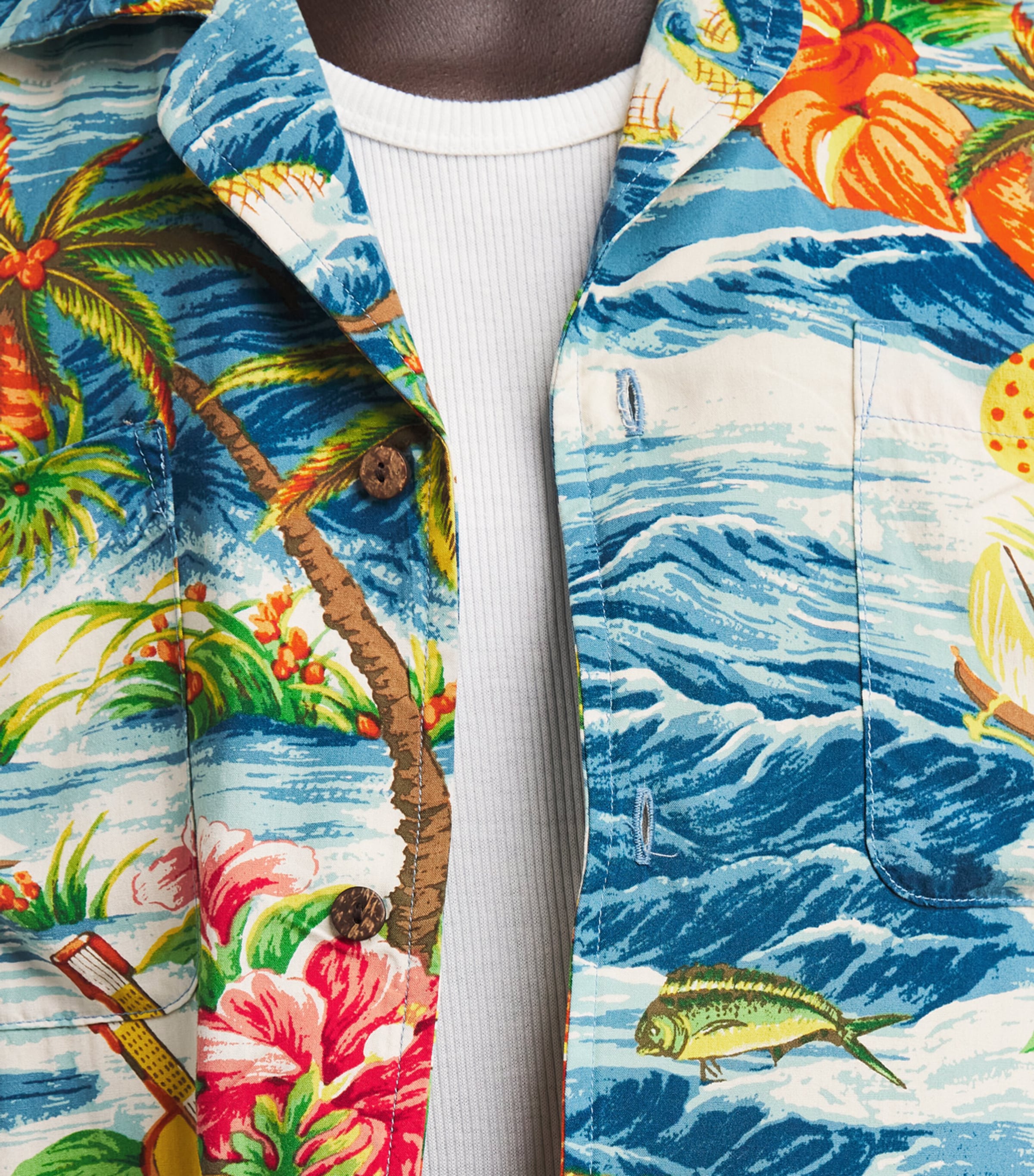 Cherry Los Angeles Mens Hawaiian Vacation Shirt Image 3