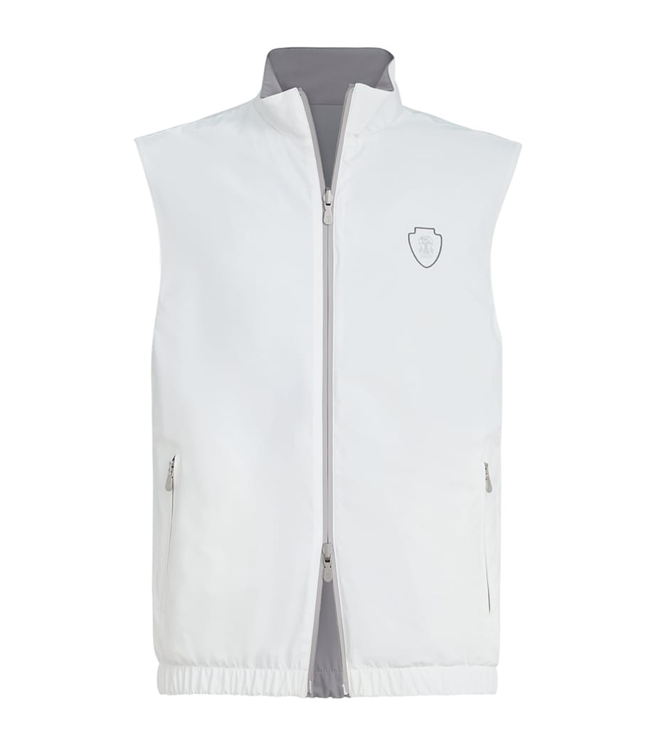 Brunello Cucinelli Mens Technical Crest Reversible Gilet Image 1