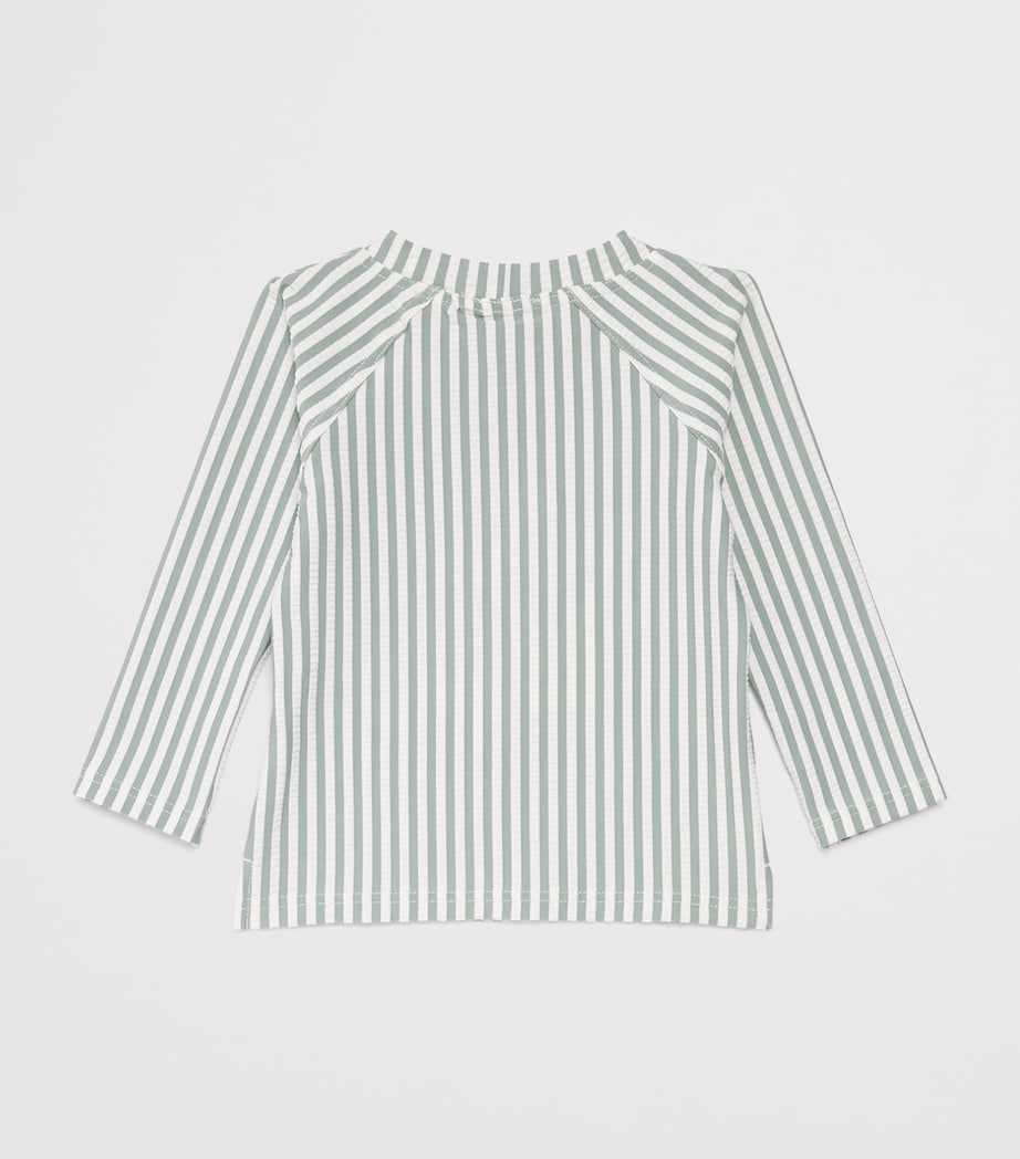 Liewood Seersucker Stripe Noah Swim T-Shirt (1-24 Months) Peppermint/sandy Image 2
