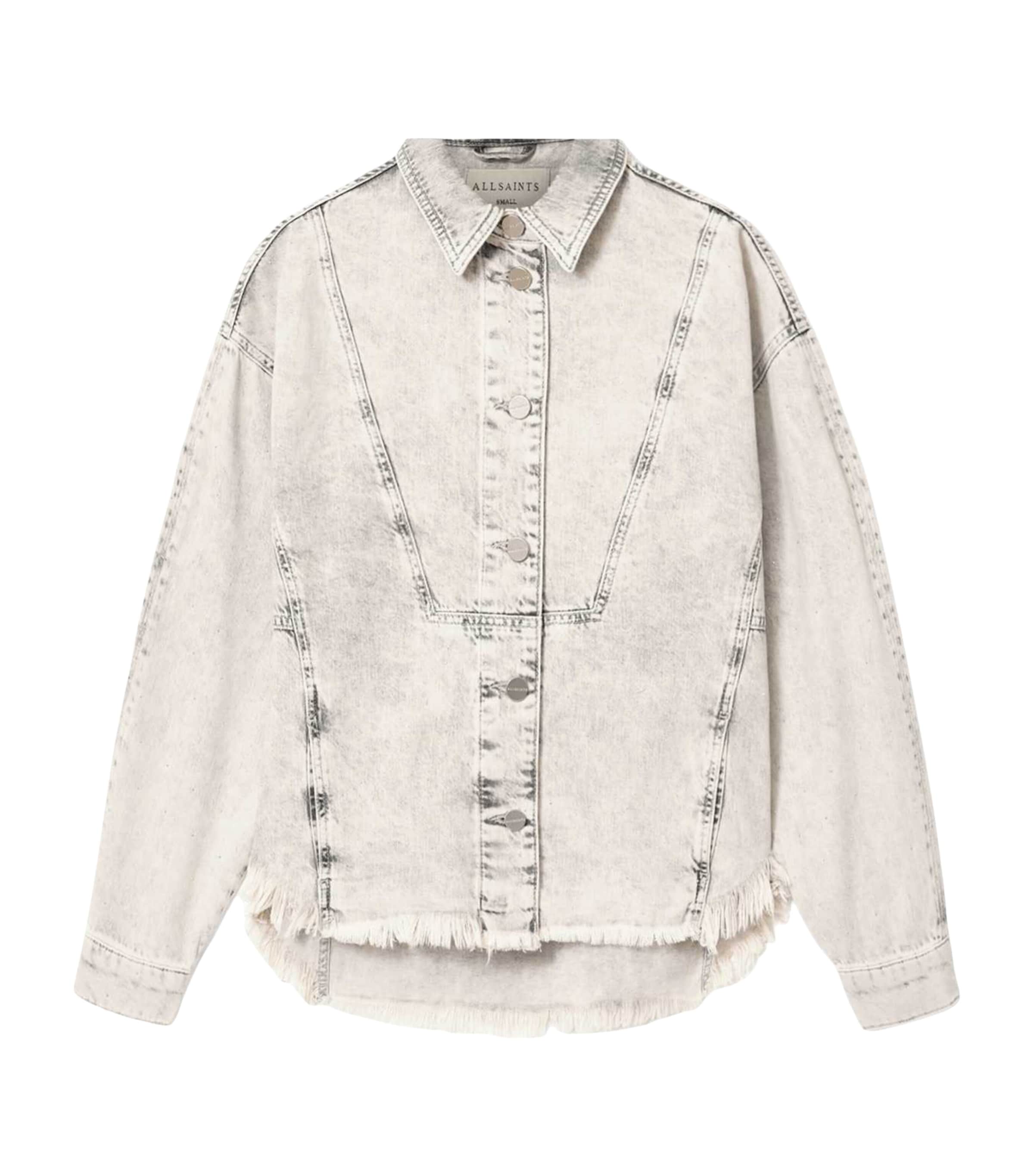 Denim Hettie Shacket SNOW GREY Image 1