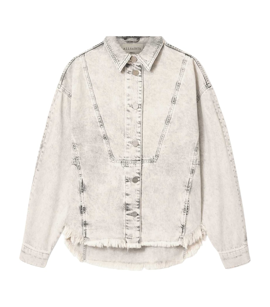 Denim Hettie Shacket SNOW GREY Image 1