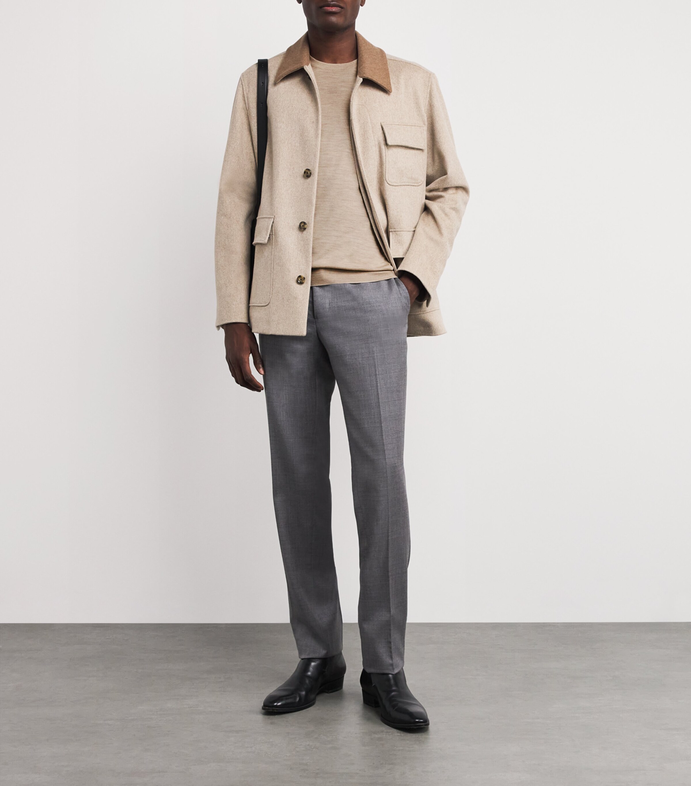 Virgin Wool T-Shirt 150 BEIGE Image 2