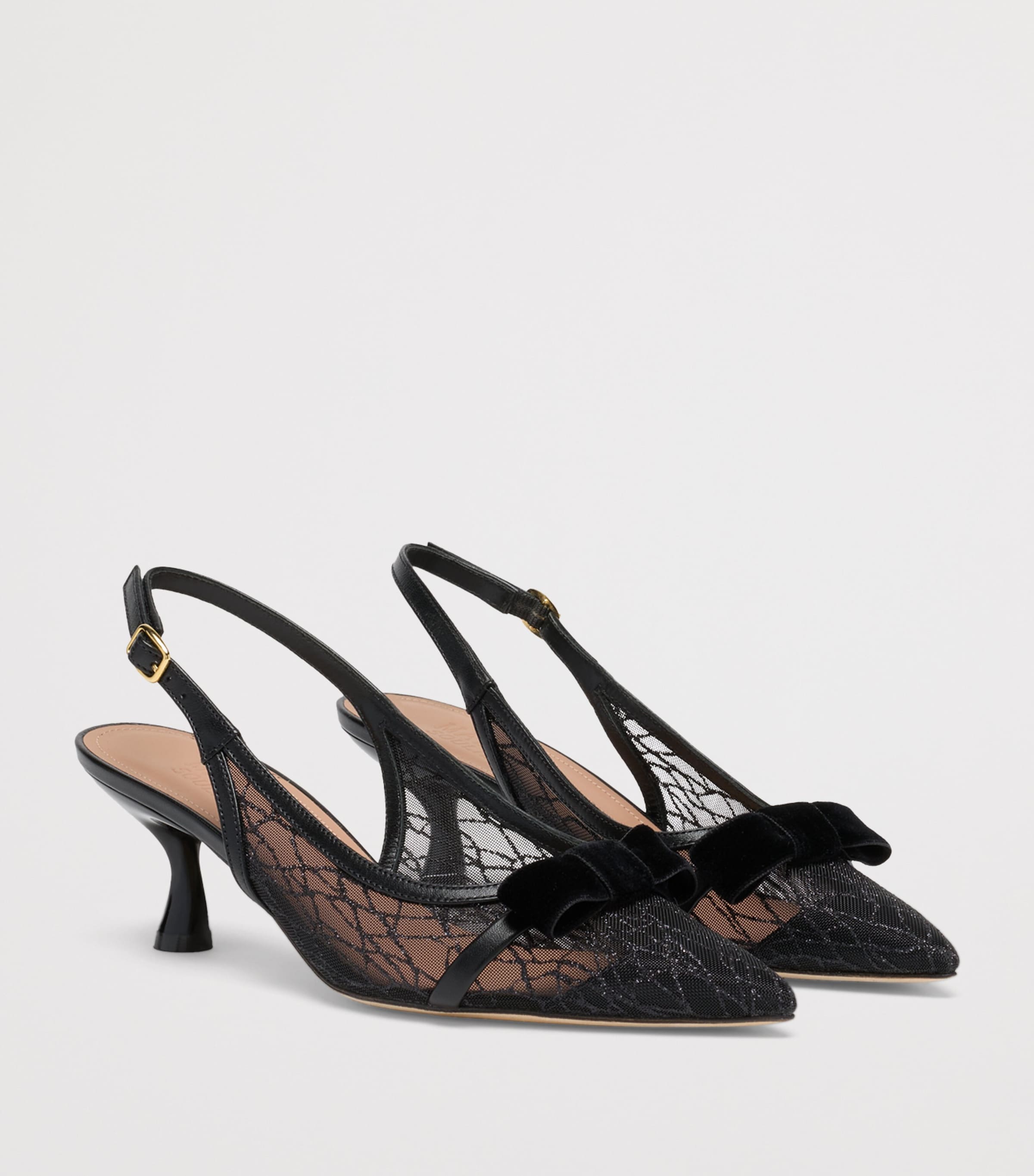 Glittered Jama Slingback Heels 45 GLITTER MESH Image 3