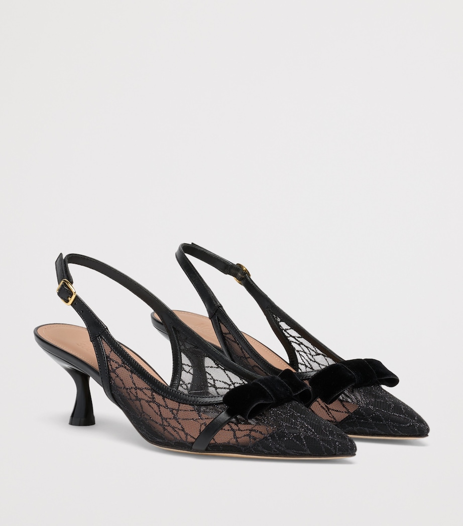 Glittered Jama Slingback Heels 45 GLITTER MESH Image 3