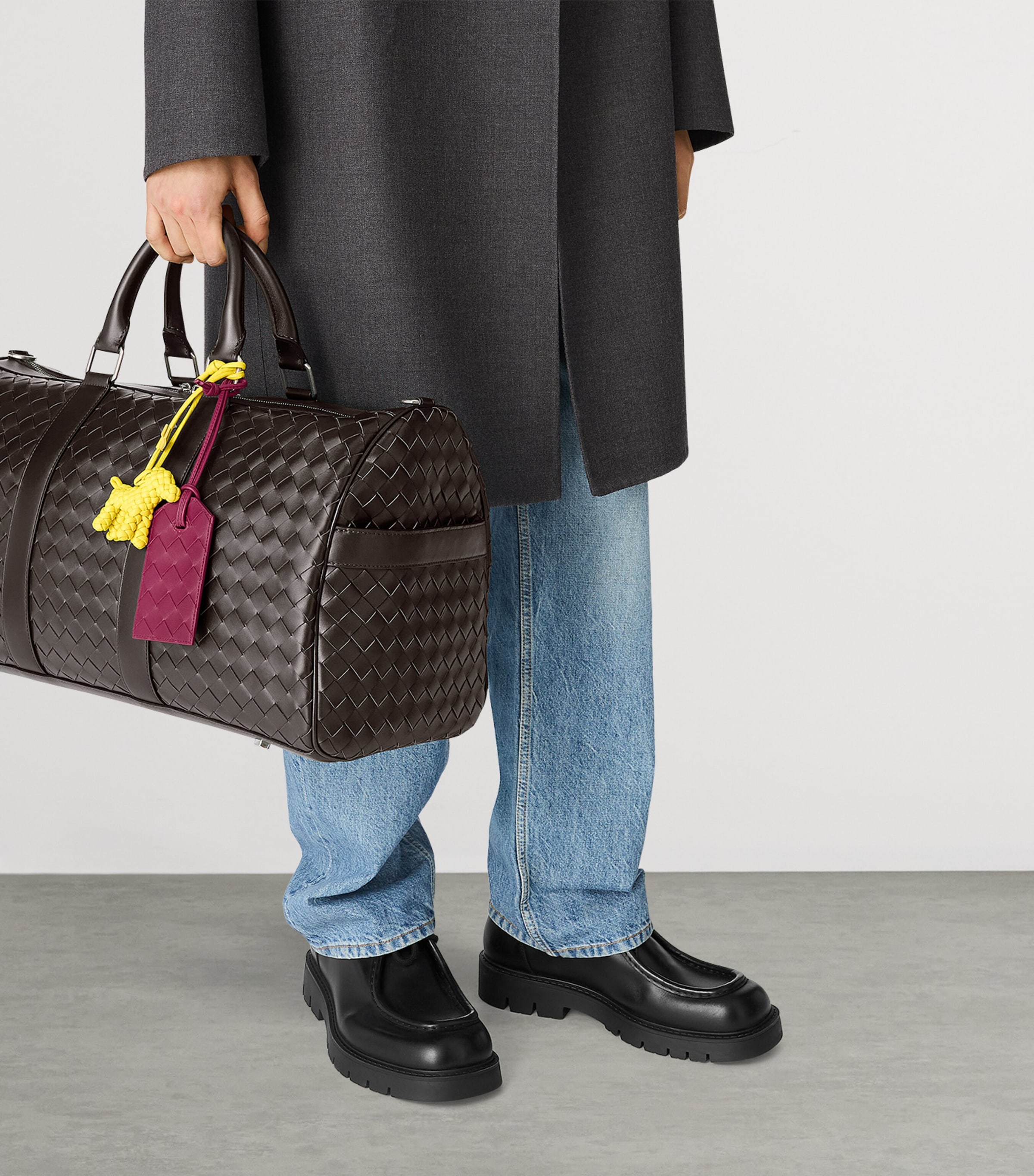 Intrecciato Leather Luggage Tag 5550 Image 2