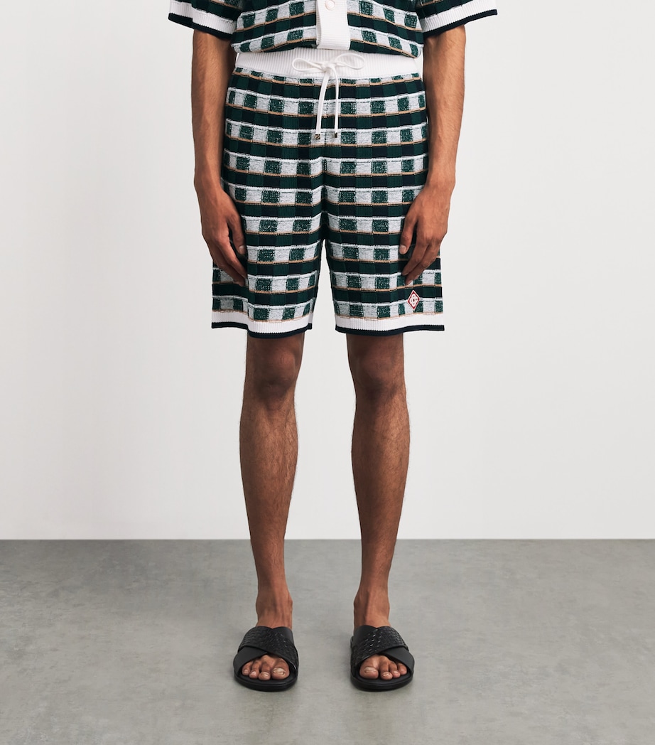 Casablanca Mens Cotton Crochet Mosaic Shorts Image 4
