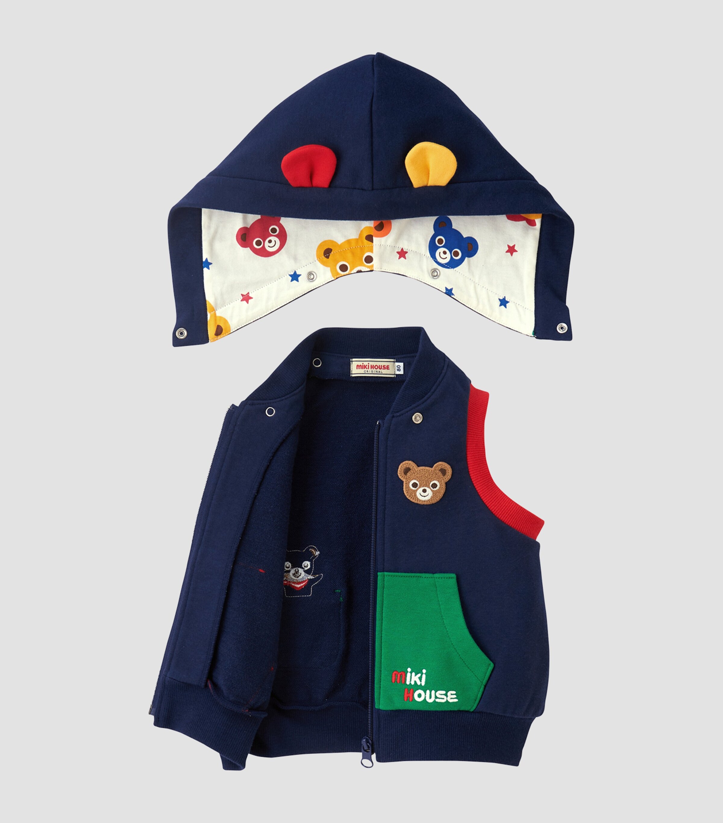 Cotton Hooded Bear Gillet (2-5 Years) 3 Image 2