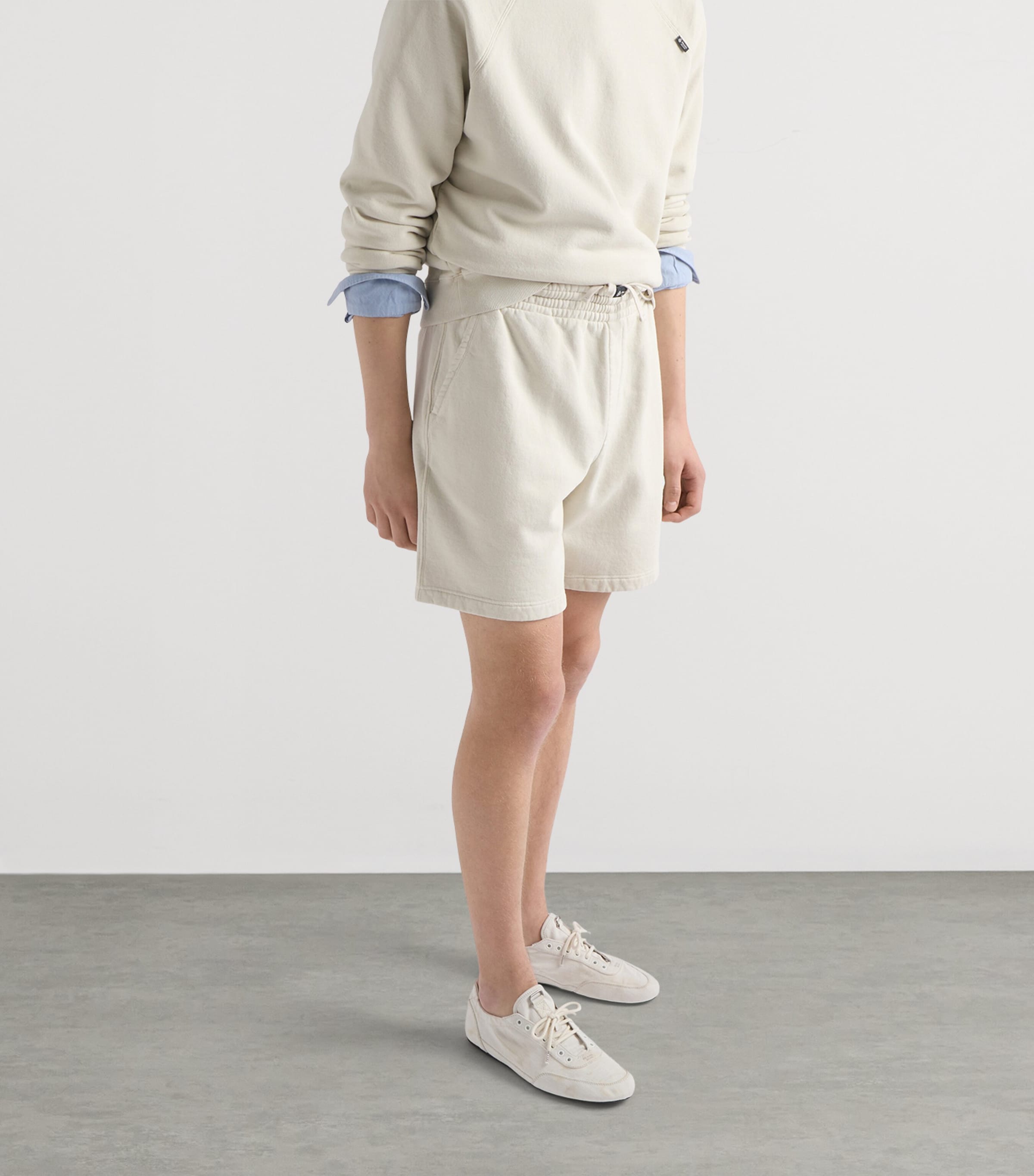 Prada Mens Cotton Bermuda Shorts Neutral Image 3