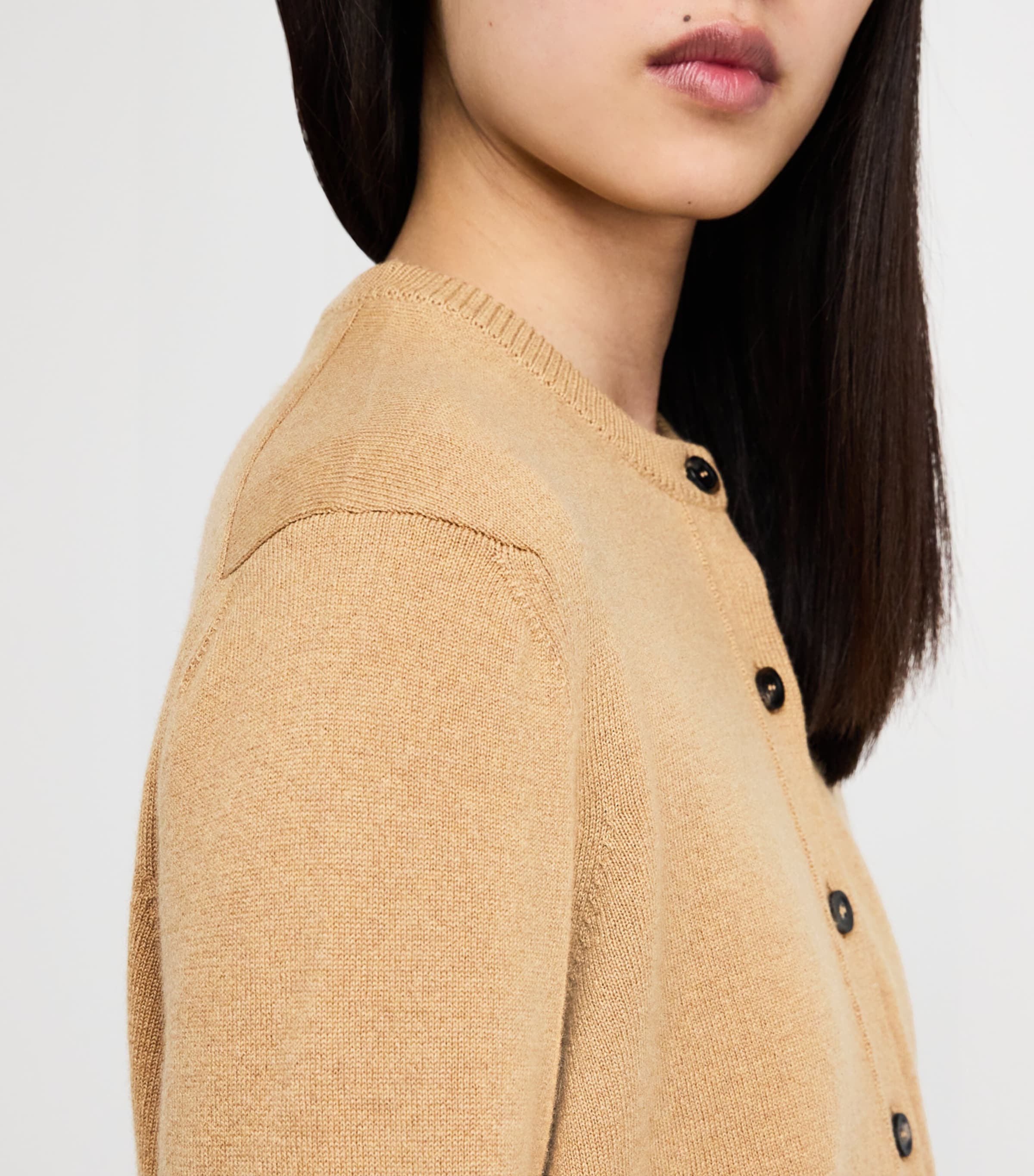 Cashmere Classic Cardigan HB4404 CAMEL Image 6