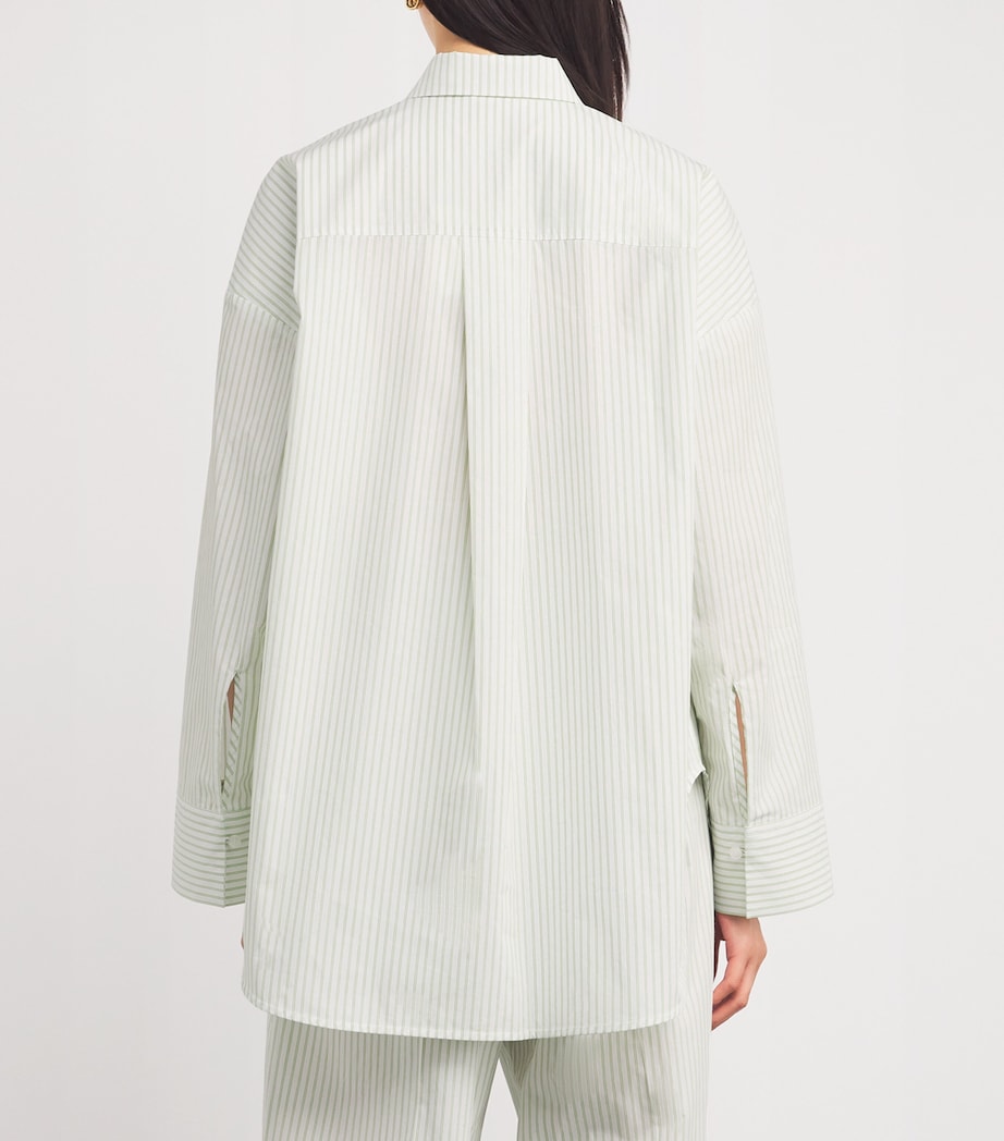 Organic Cotton Derris Shirt QG5 TWIN STRIPE Image 4