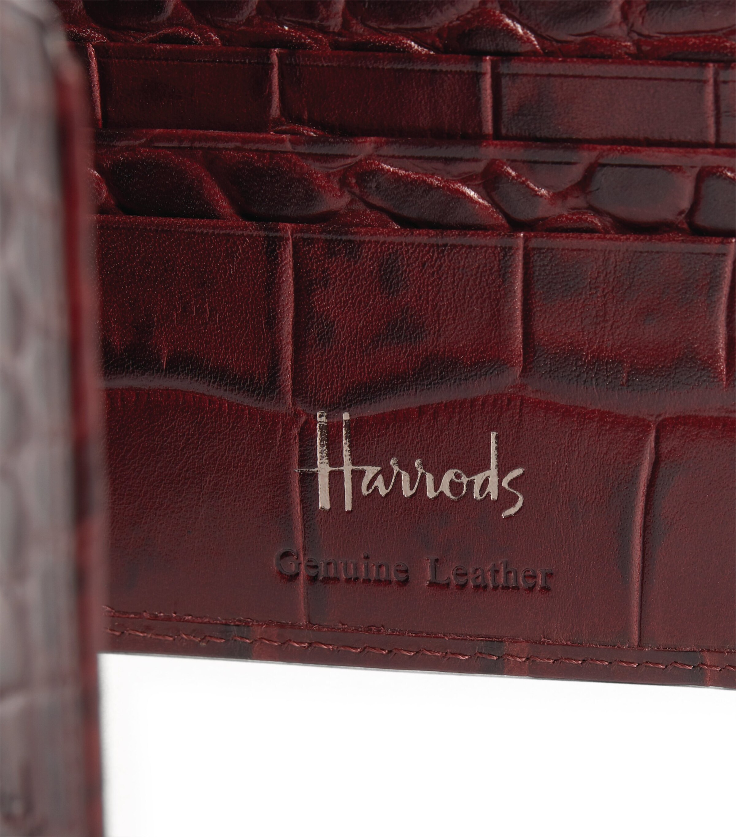 Harrods Croc-Embossed Leather Wembley Wallet | Harrods US