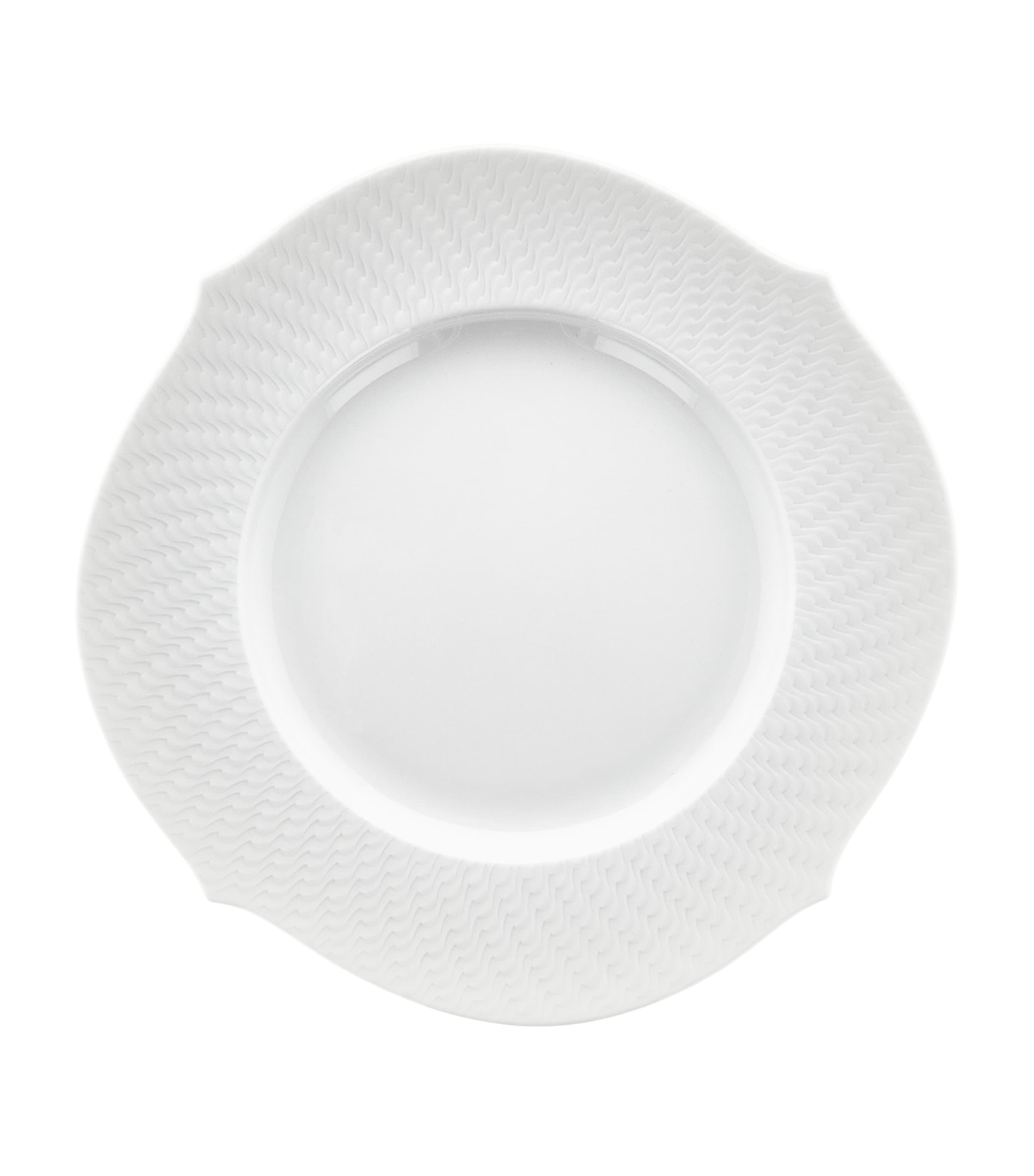 Meissen Porcelain Waves Relief Dinner Plate In White