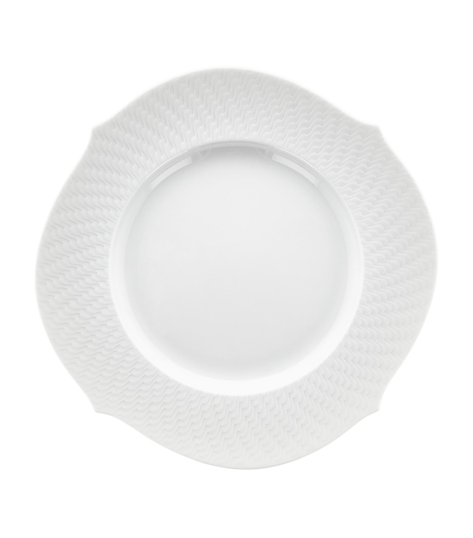 Porcelain Waves Relief Dinner Plate (28.5cm) WHITE Image 1