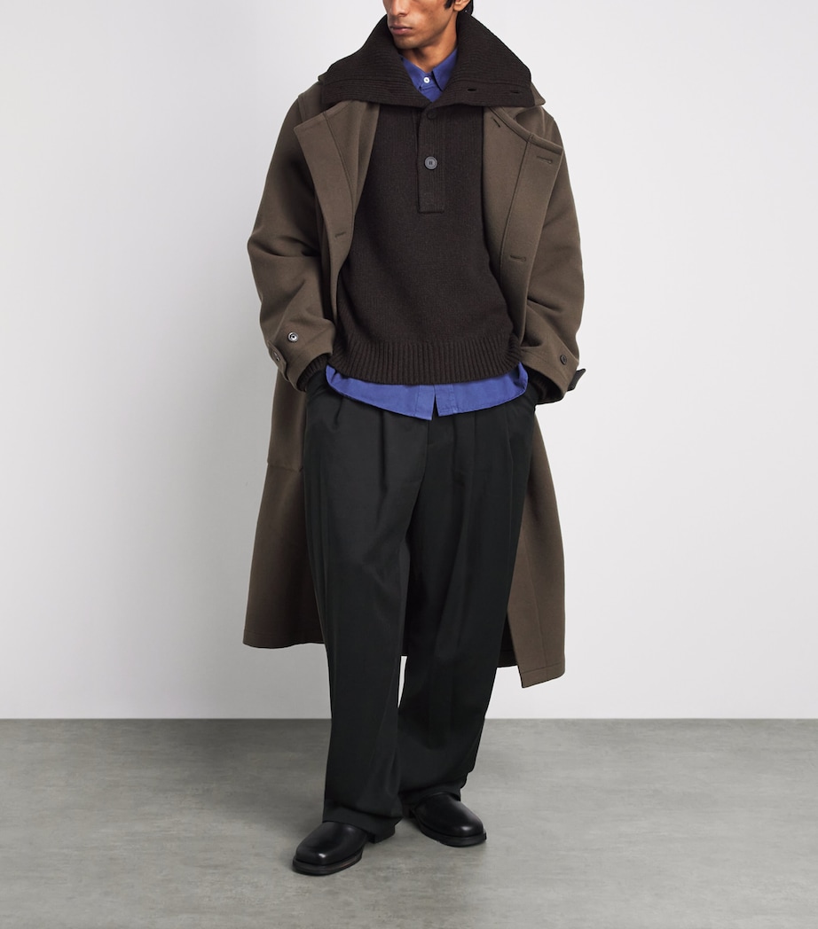 System Mens Double-Pleated Trousers Black Image 2