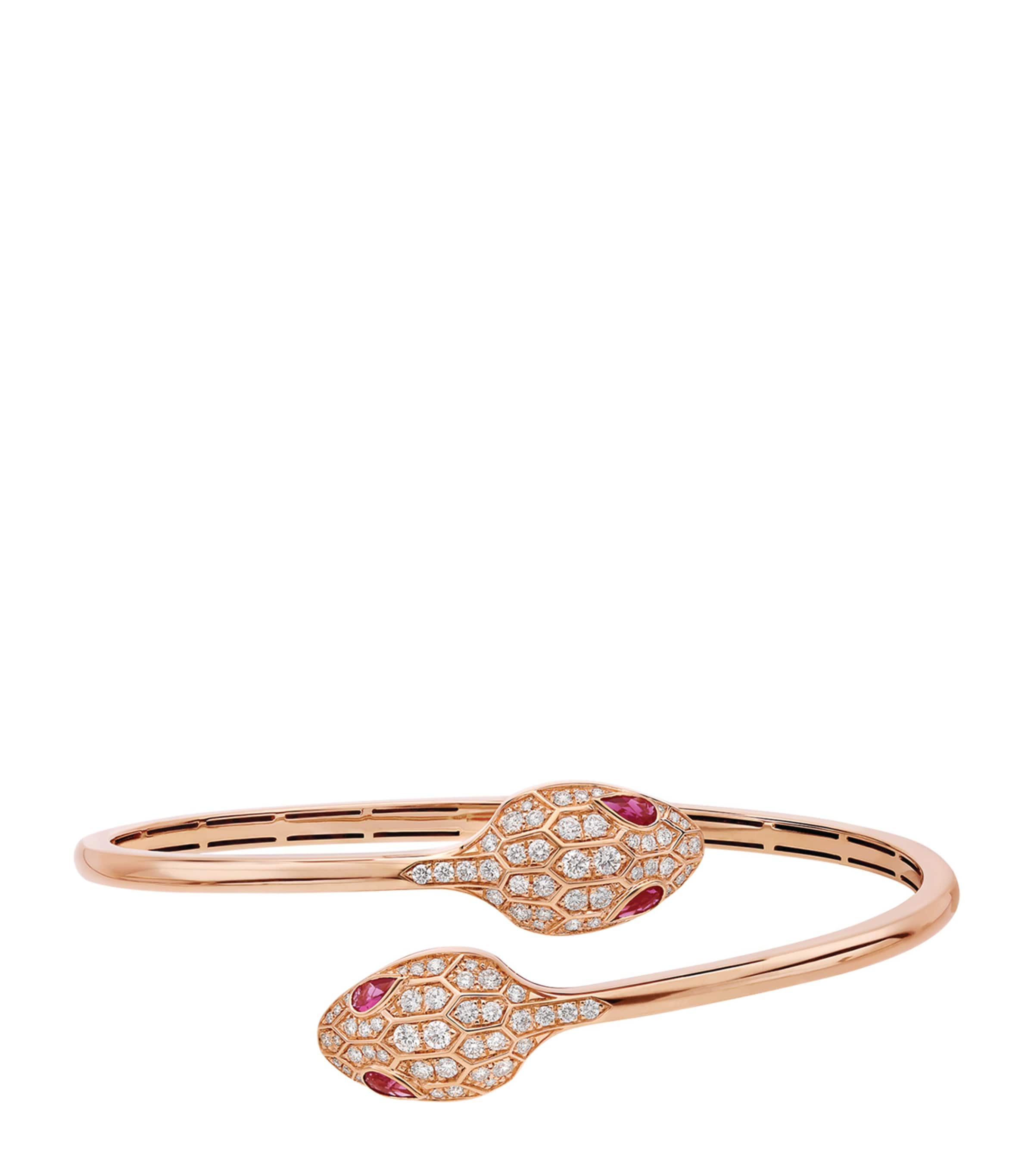 Bvlgari Rose Gold, Diamond And Rubellite Serpenti Bracelet Pink Gold Image 1