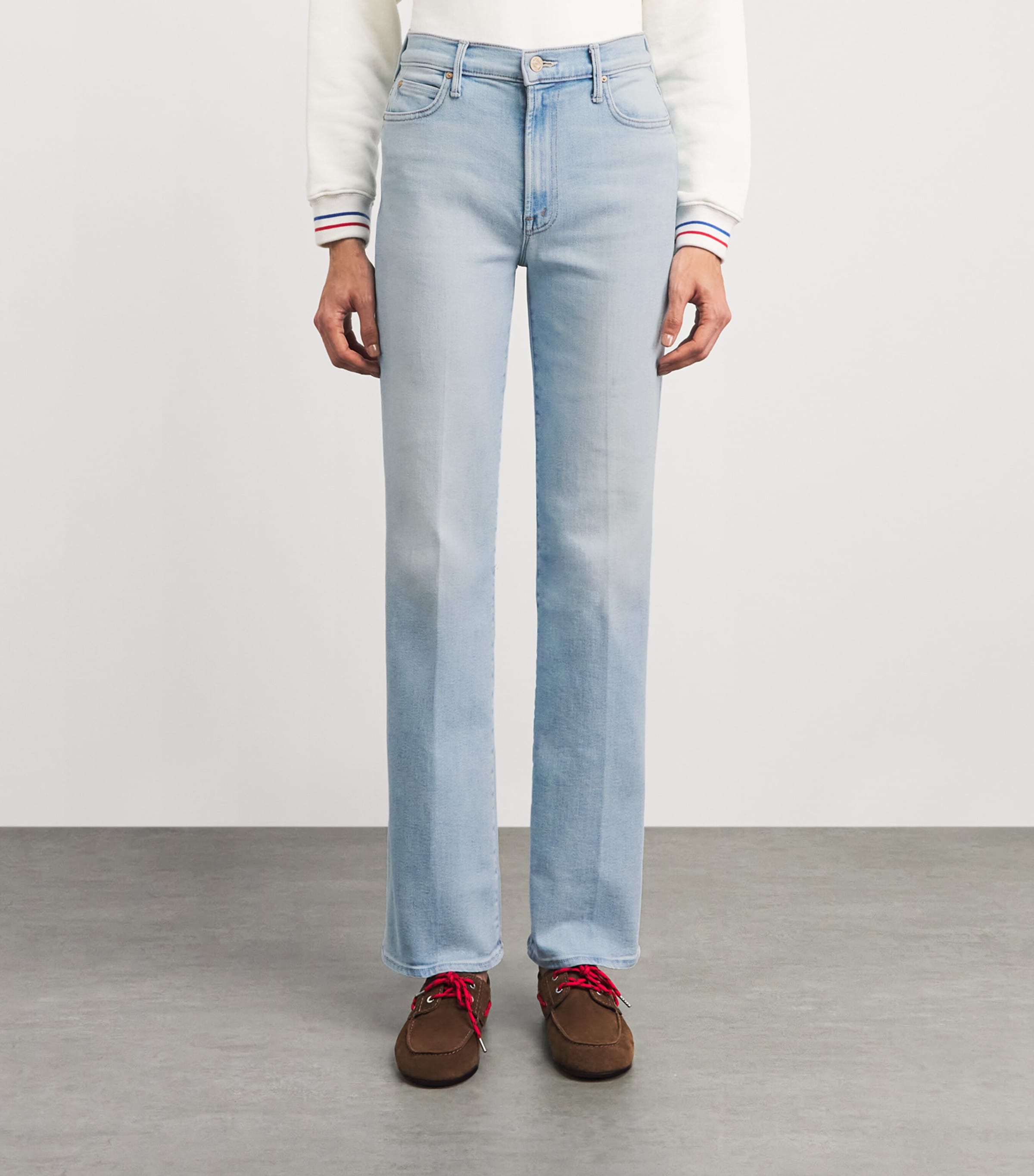 MOTHER Womens The Kick It Straight Jeans Miy Melt In You Image 4