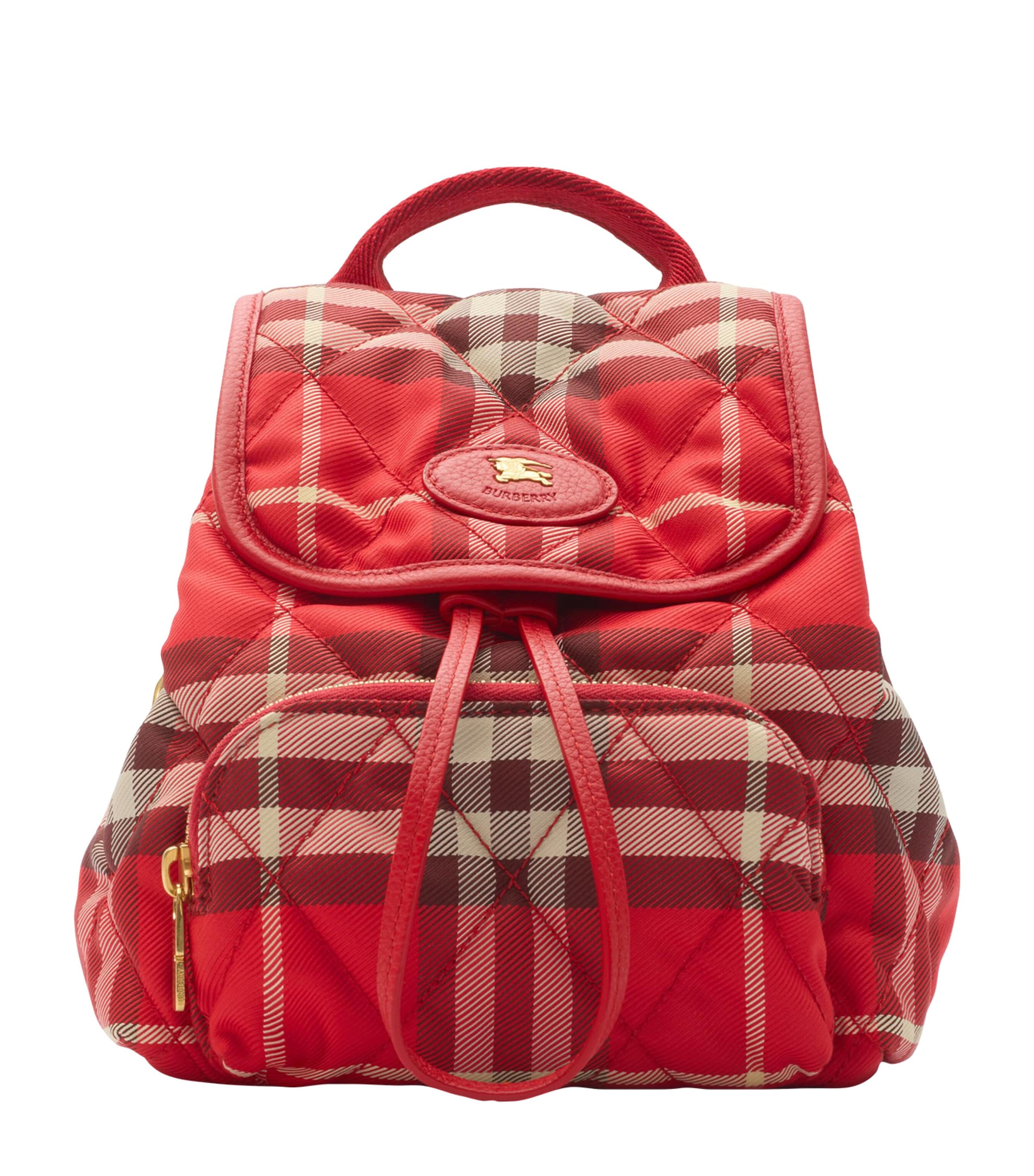 Mini Check Horseshoe Backpack CRAYON RED Image 1