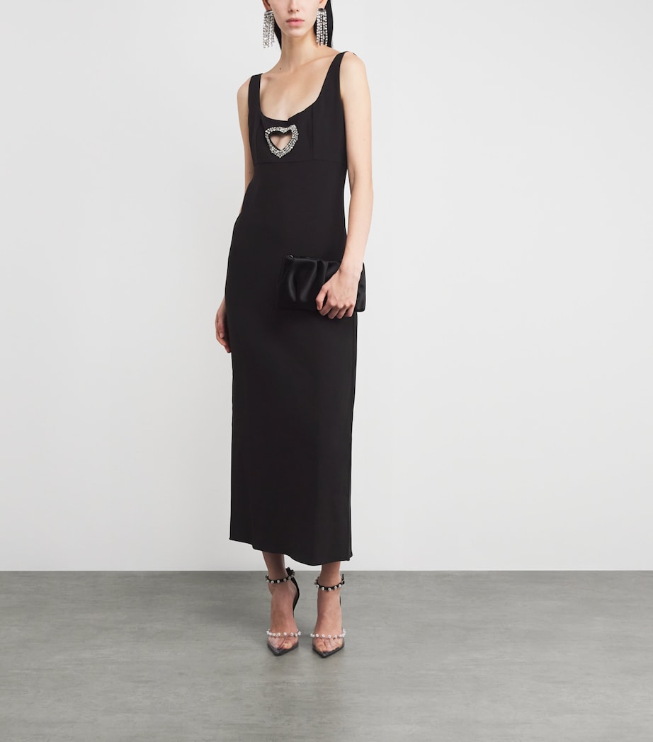 Embellished Heart Maxi Dress BLACK Image 3