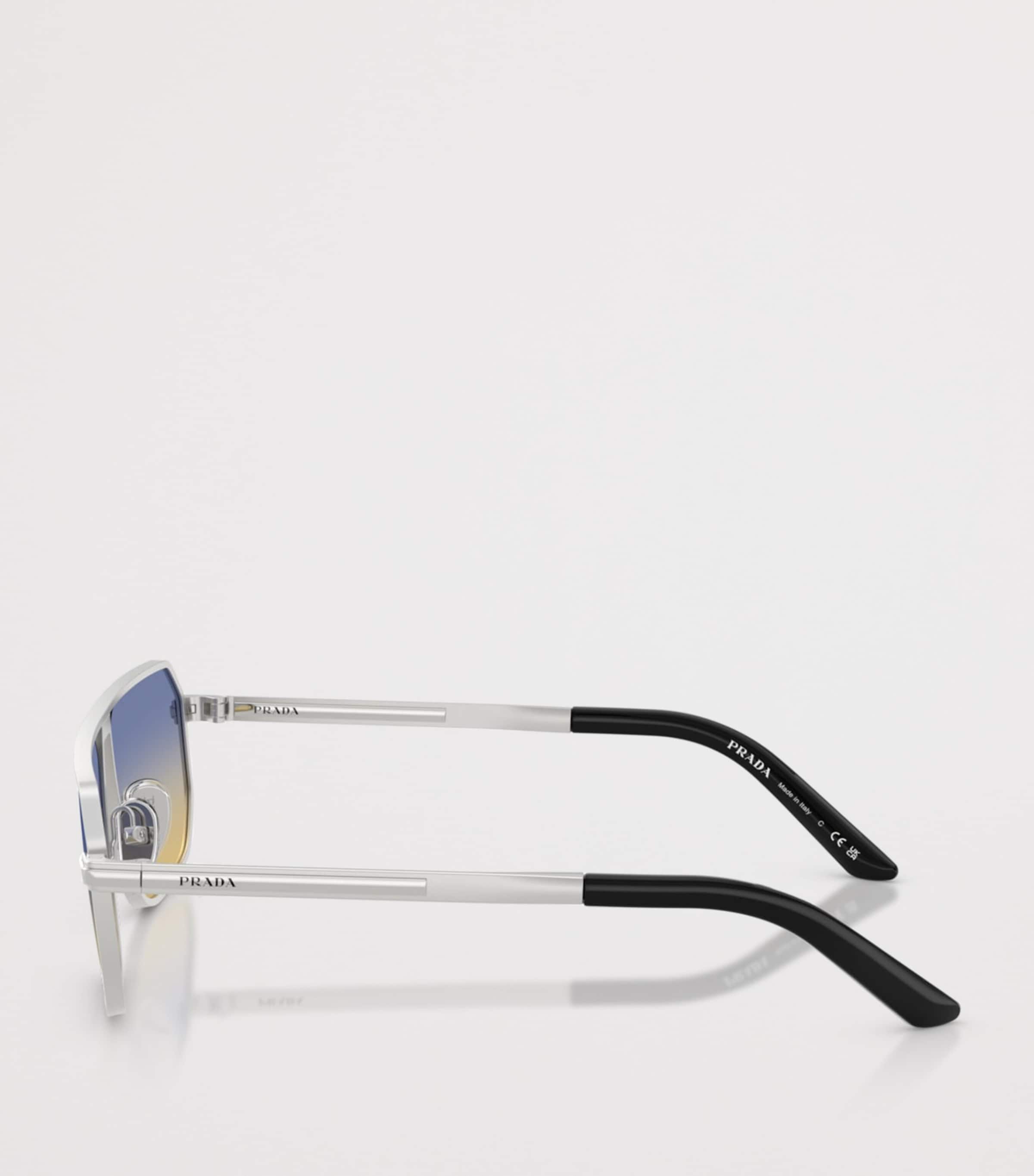 Prada Steel Pillow Sunglasses Silver Image 2