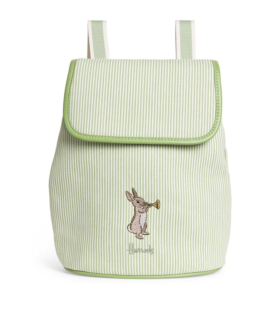 Harrods Embroidered Backpack Green Image 1