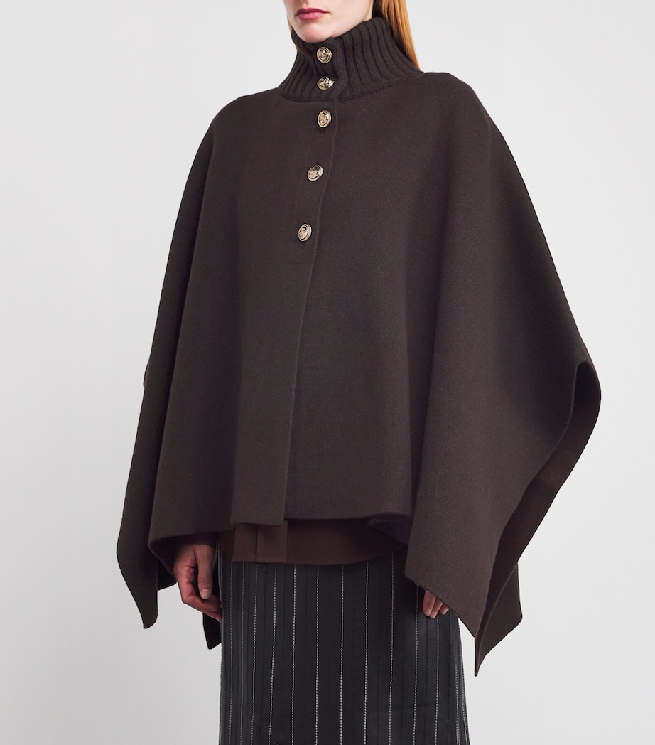 Cashmere Cape 668 DARK BROWN Image 3