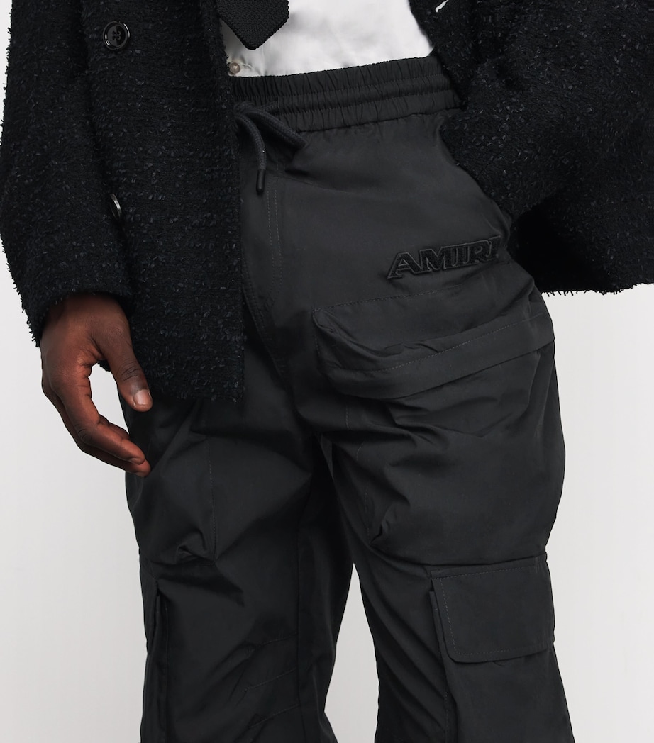 Cotton Cargo Trousers BLACK Image 6
