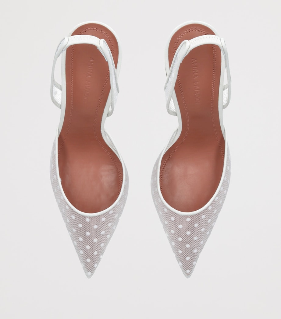 Mesh Holli Slingback Pumps 95 WHITE Image 4